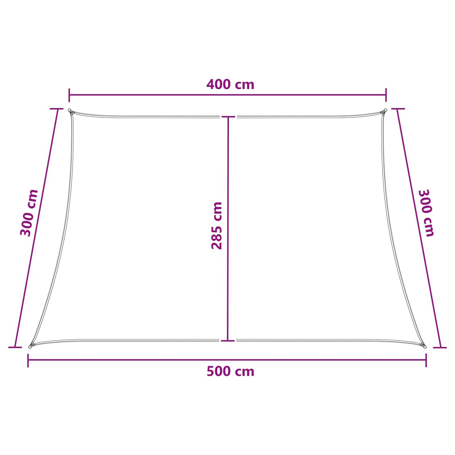vidaXL Ικανότητα Σκίασης Ορθογώνιος 4/5 x 3 m HDPE Γκρι και Λευκό