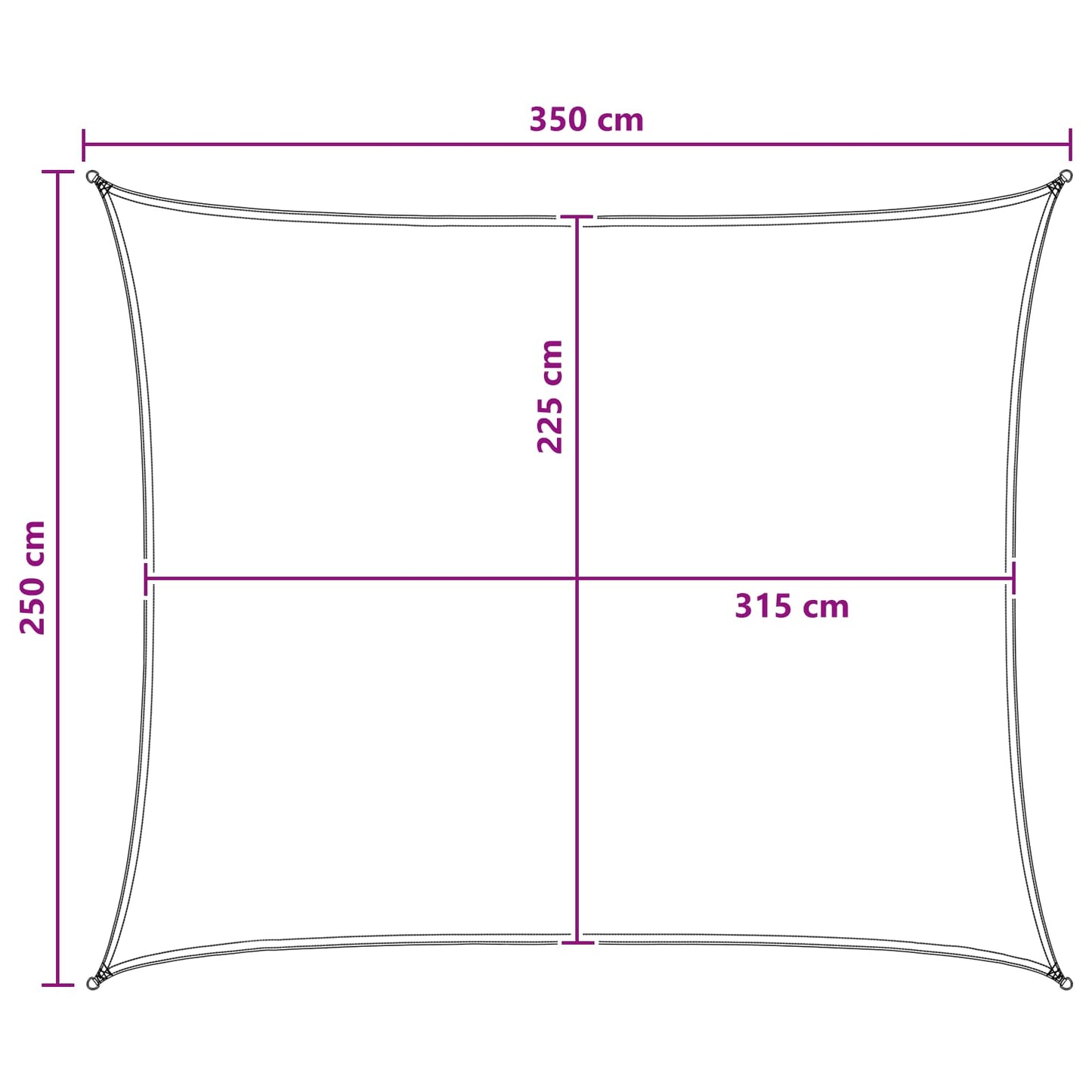 vidaXL Ικανότητα Σκίασης Μπλε και άσπρο 2,5 x 3,5 m HDPE