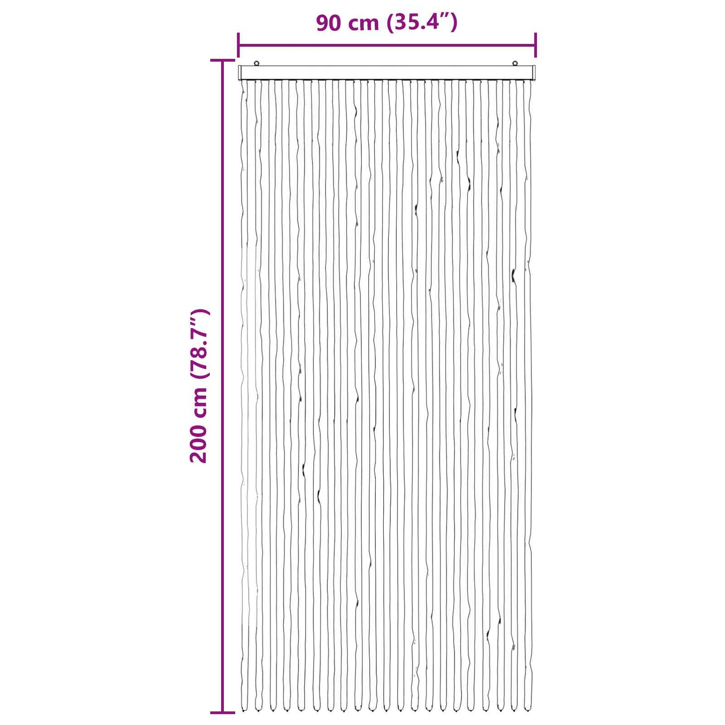 vidaXL Κουρτίνα εντόμων Chenille Γκρι και Μπεζ 90 x 200 cm 100% PP