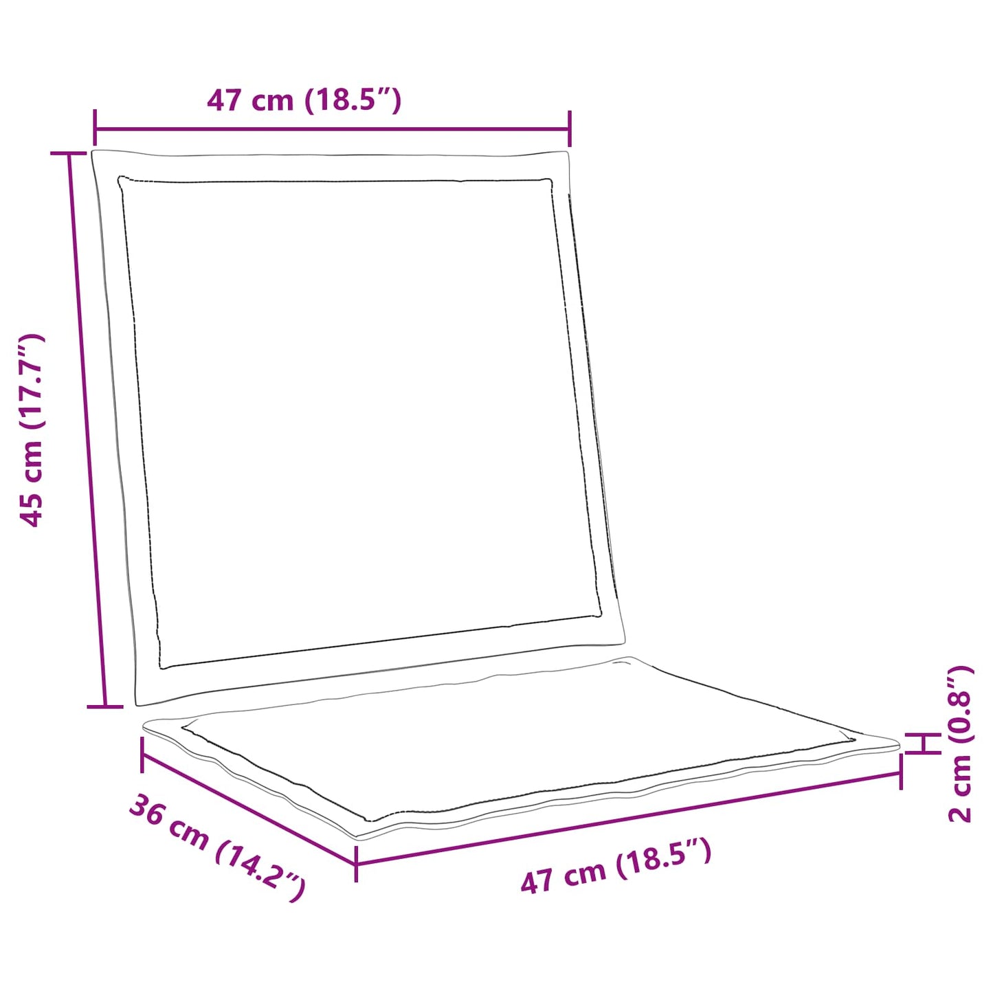 vidaXL Μαξιλάρια Καθίσματος και Πλάτης 4 pcs Taupe 47 x 45 x 2 εκ