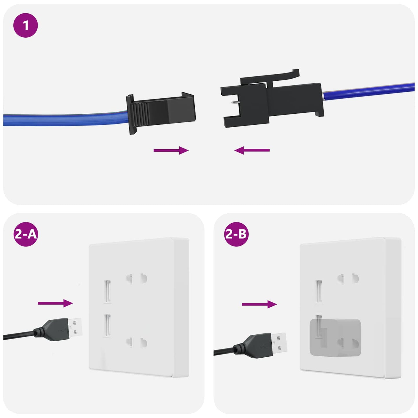 vidaXL Λωρίδα LED 2 pcs Μαύρο και Λευκό 1745 χιλιοστά
