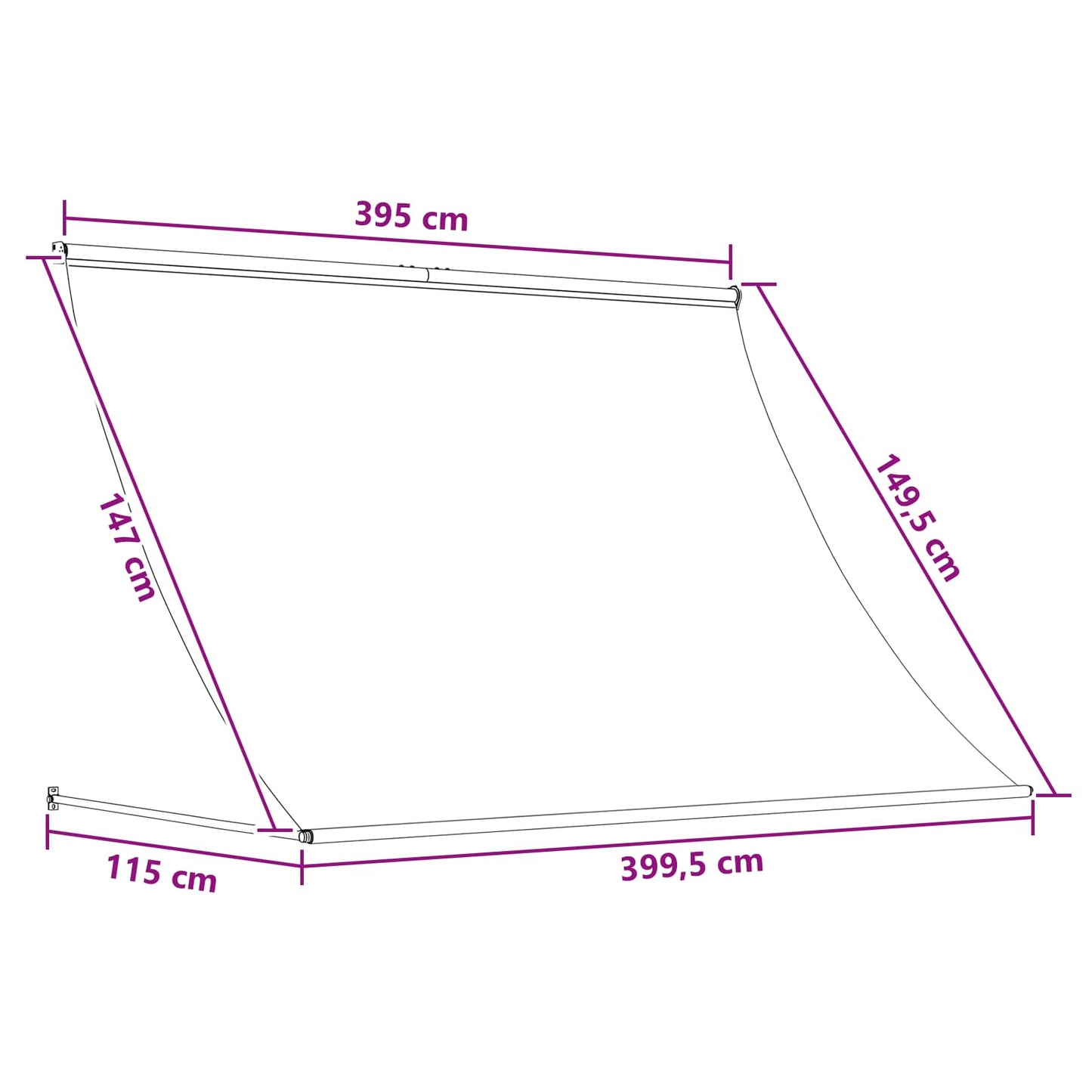 vidaXL Αντιανεμικό Μπεζ 400 x 150 cm