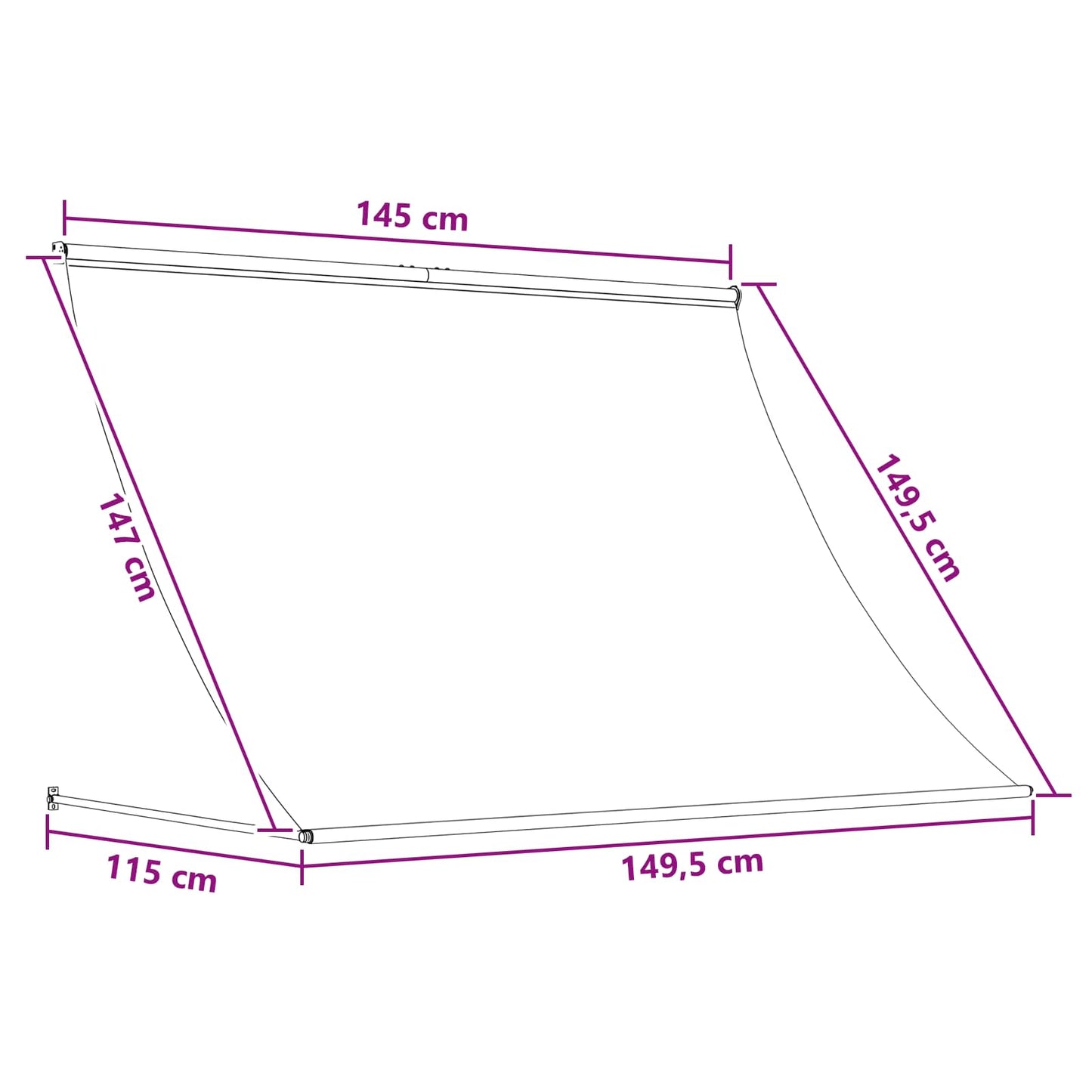 vidaXL Αντιανεμικό Καφέ 150 x 150 cm