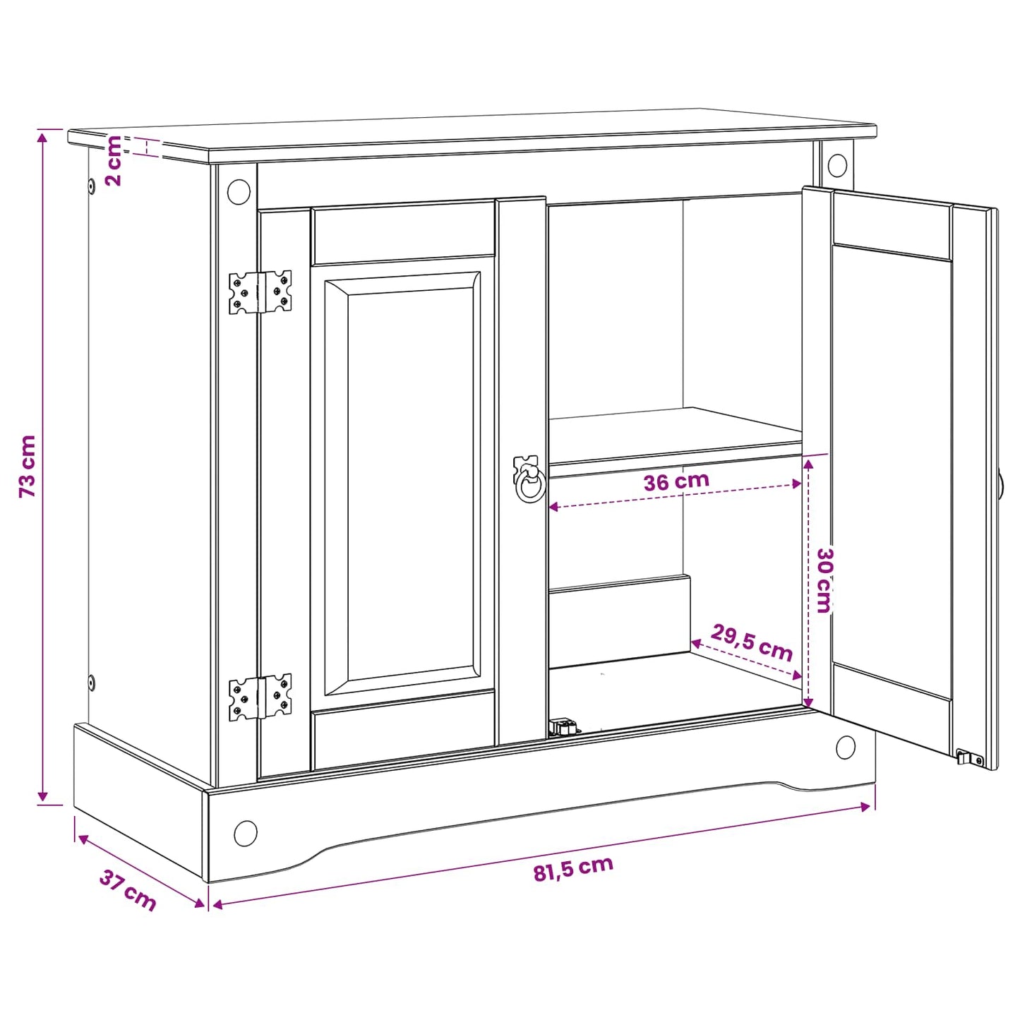 vidaXL Βάση ενυδρείου CORONA Λευκό και Καφέ 81,5 x 37 x 73 εκ. 250 kg