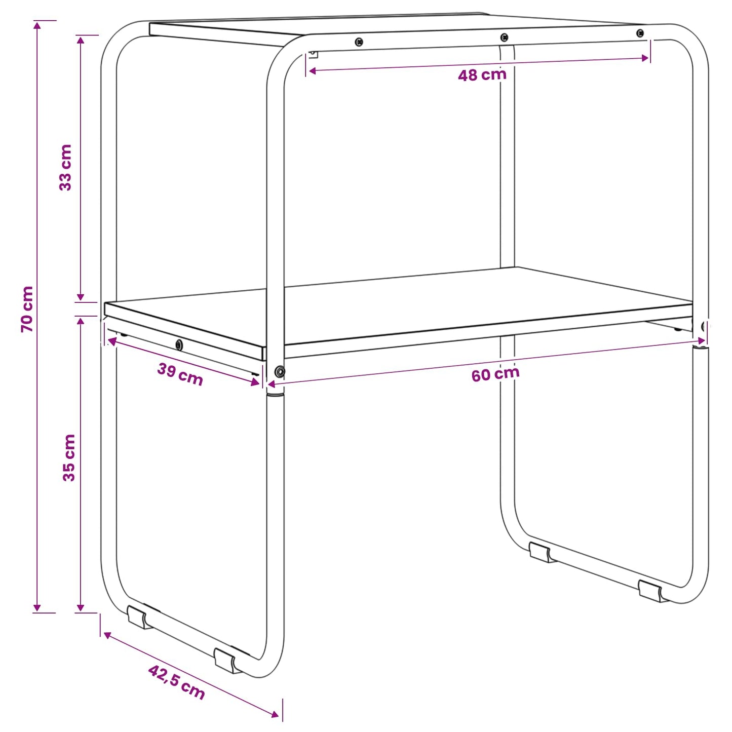 vidaXL Τραπέζι κονσόλας Παλαιωμένο ξύλο 60 x 42,5 x 70 εκ