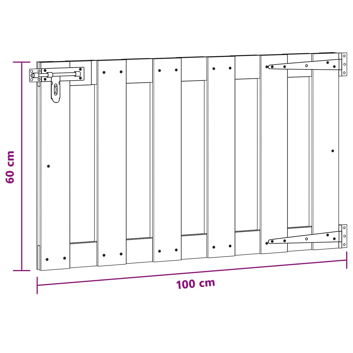 vidaXL Πύλη Κήπου 100 x 60 cm WPC και Αλουμίνιο Καφέ