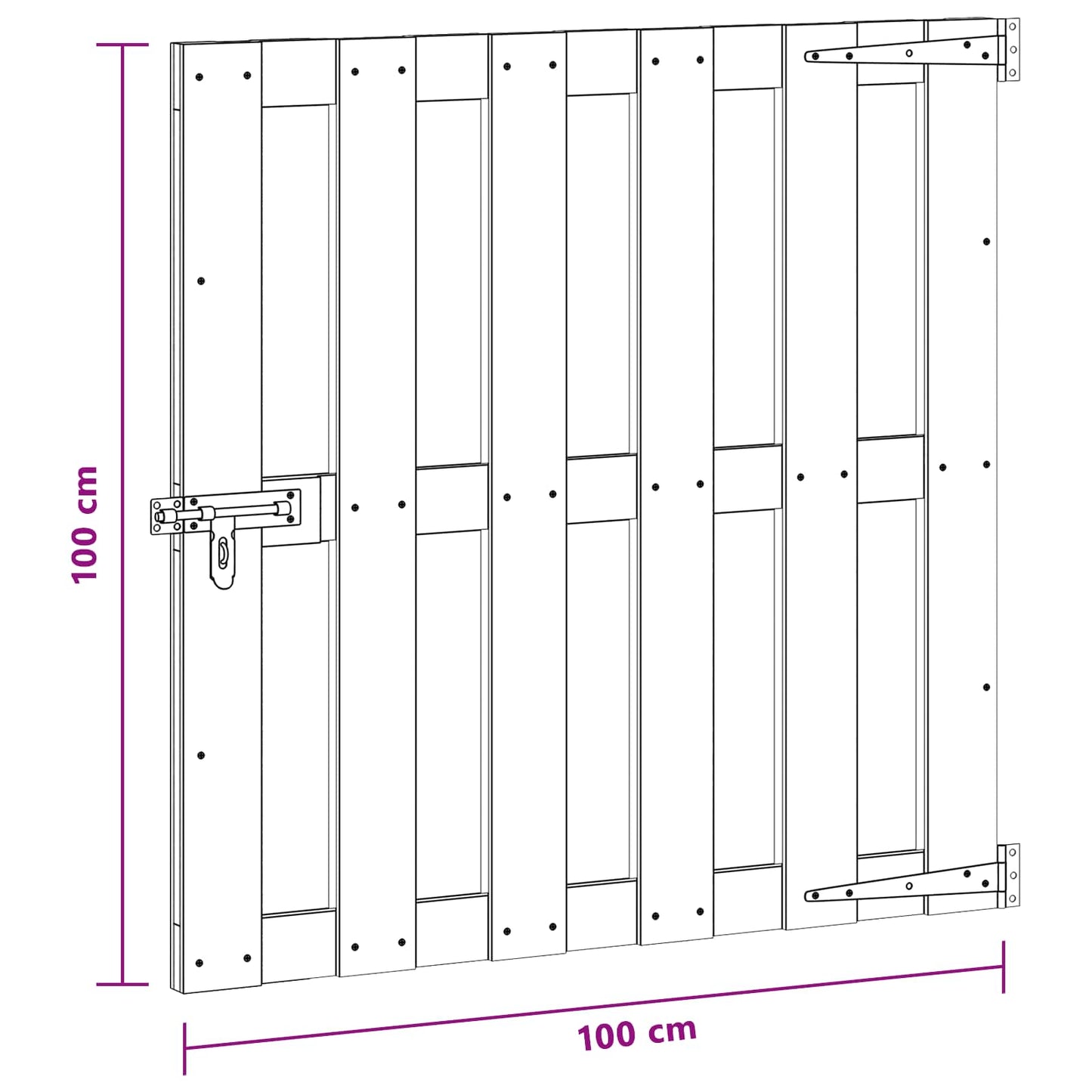 vidaXL Πύλη Κήπου 100 x 100 cm WPC και Αλουμίνιο Καφέ