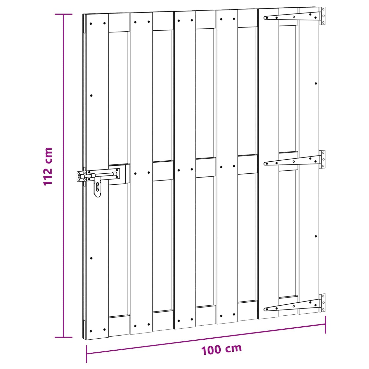 vidaXL Πύλη Κήπου 100 x 112 cm WPC και Αλουμίνιο Καφέ