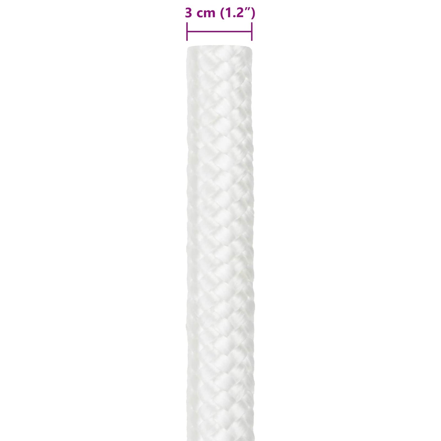 vidaXL Σχοινί Boat 3 mm 50 m Λευκό PP