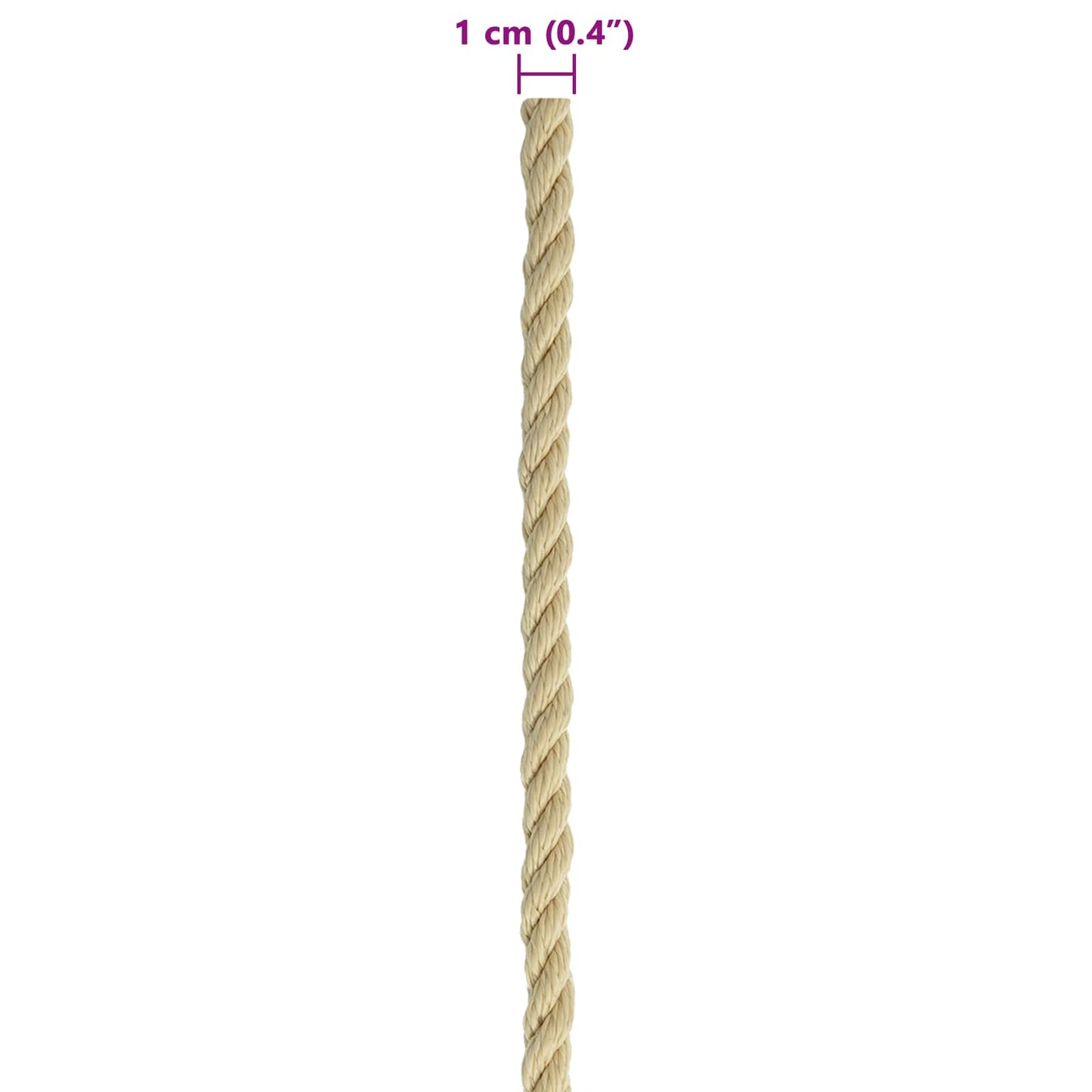 vidaXL Σχοινί Boat 10 mm 100 m Φυσικό