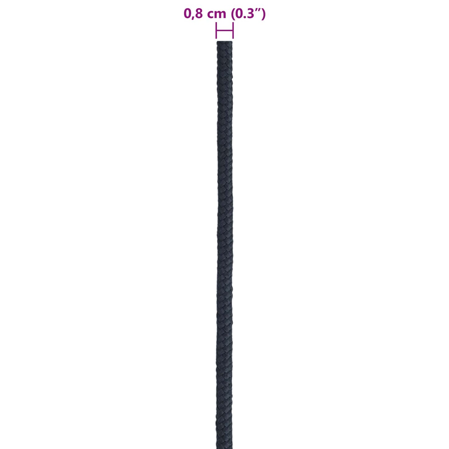 vidaXL Σχοινί Boat 0.8 mm 25 m Βασιλικό Μπλε Πολυεστέρας