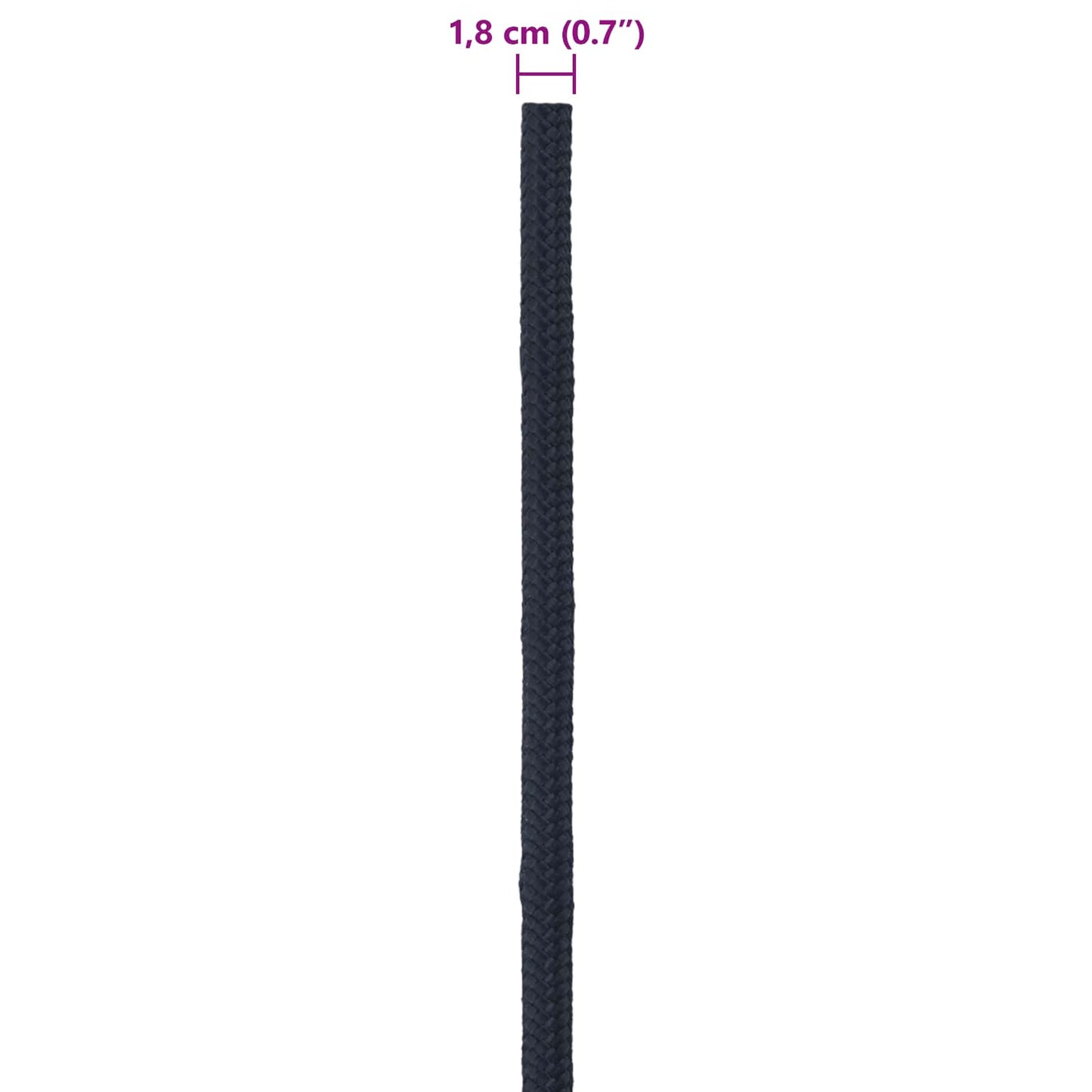 vidaXL Σχοινί Boat 1.8 mm 25 m Βασιλικό Μπλε Πολυεστέρας