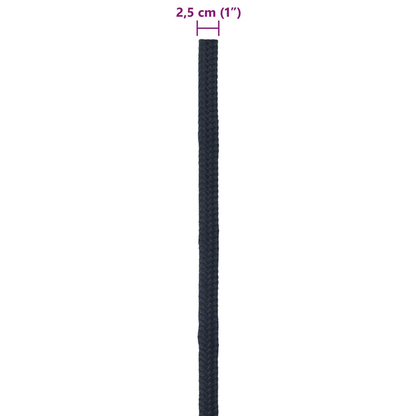 vidaXL Σχοινί Boat 2.5 mm 50 m Βασιλικό Μπλε Πολυεστέρας