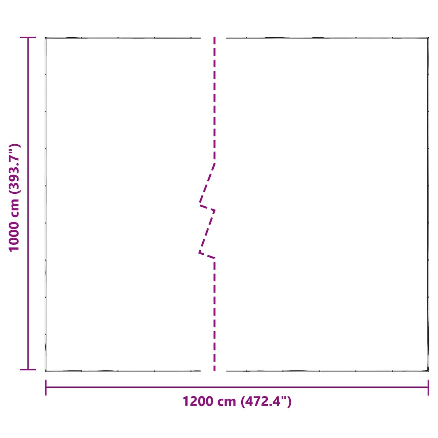 vidaXL Τεντόπανα με Θηλιές Διαφανές 10 x 12 m Πολυαιθυλένιο