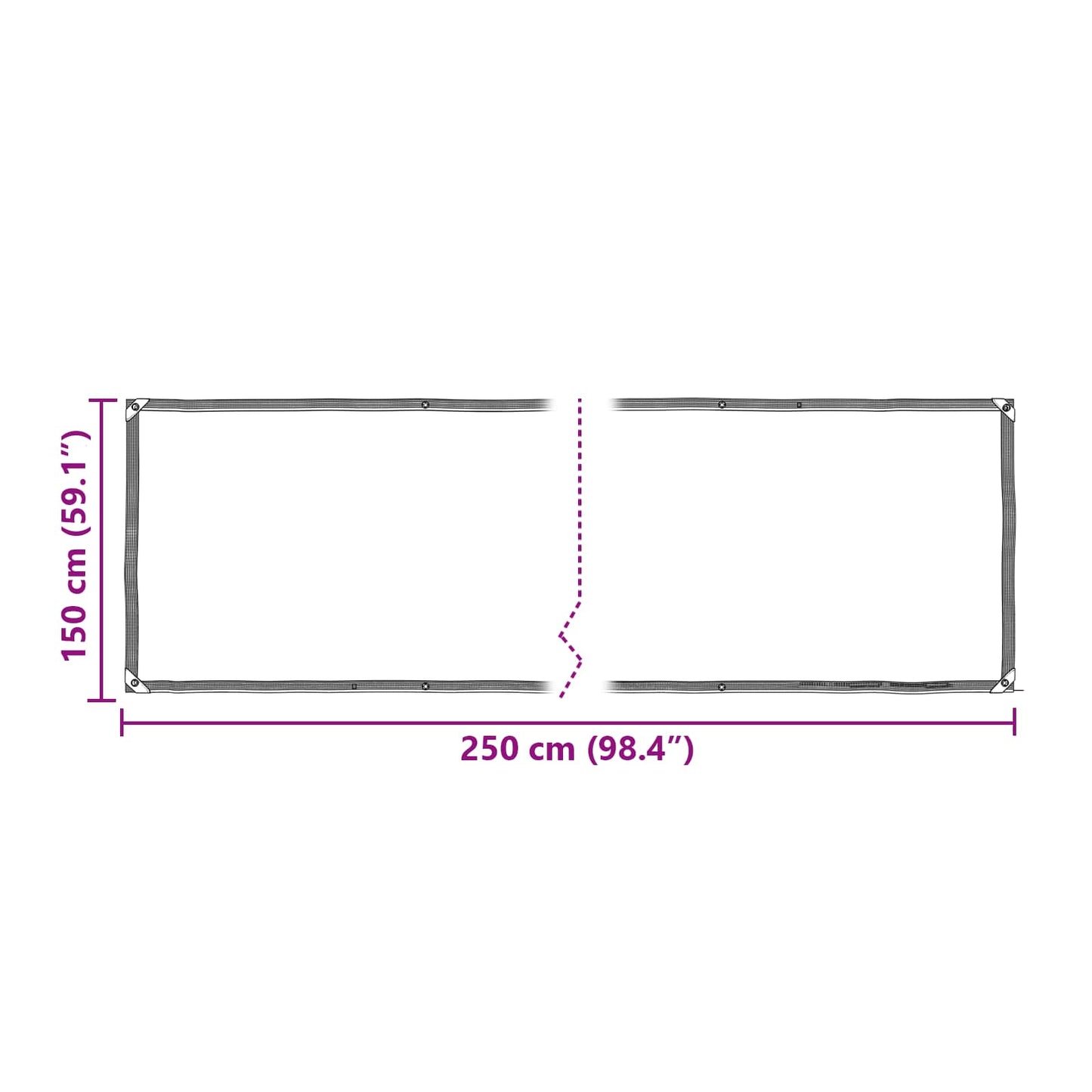 vidaXL Κάλυμμα Φυτών Διαφανές 2,5 x 1,5 m PE