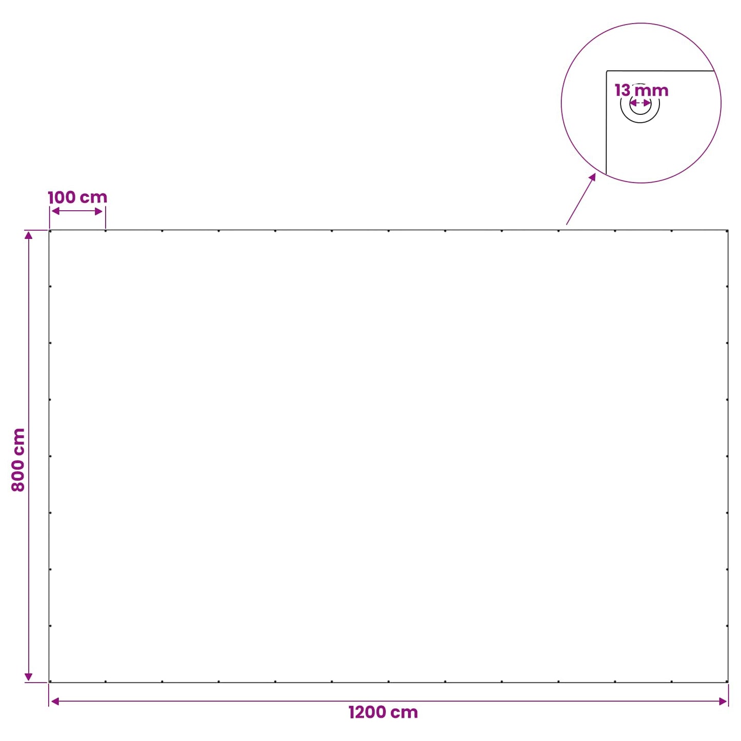 vidaXL Τεντόπανα με Θηλιές Ανθρακί Γκρι 8 x 12 μ 260 gsm PE
