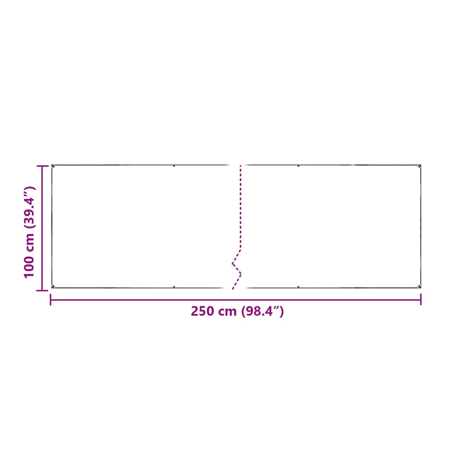 vidaXL Μουσαμάς 140 gsm Διαφανές 2,5 x 1 μ PE
