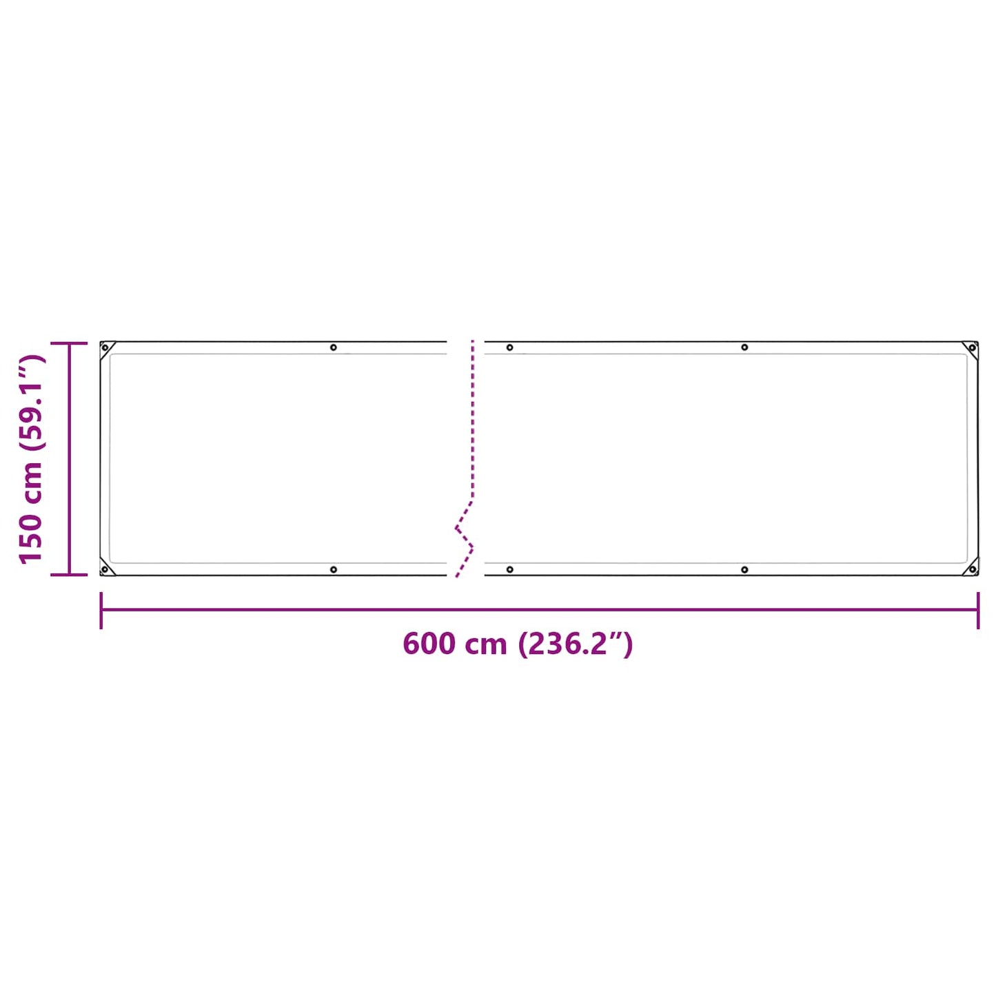 vidaXL Μουσαμάς 140 gsm Διαφανές 6 x 1,5 μ PE