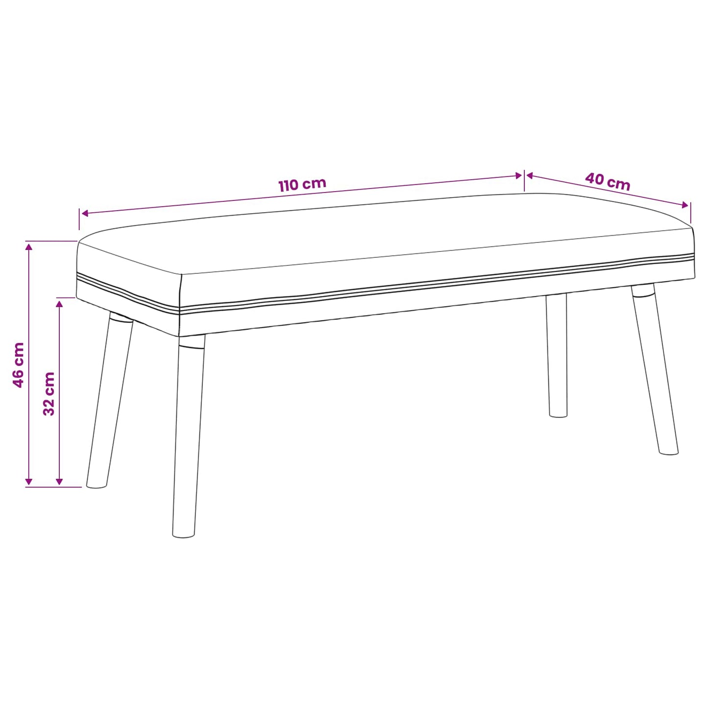 vidaXL παγκάκι Μονόχρωμο Ανοιχτό γκρι 110 x 40 x 46 cm Μπουκλέ
