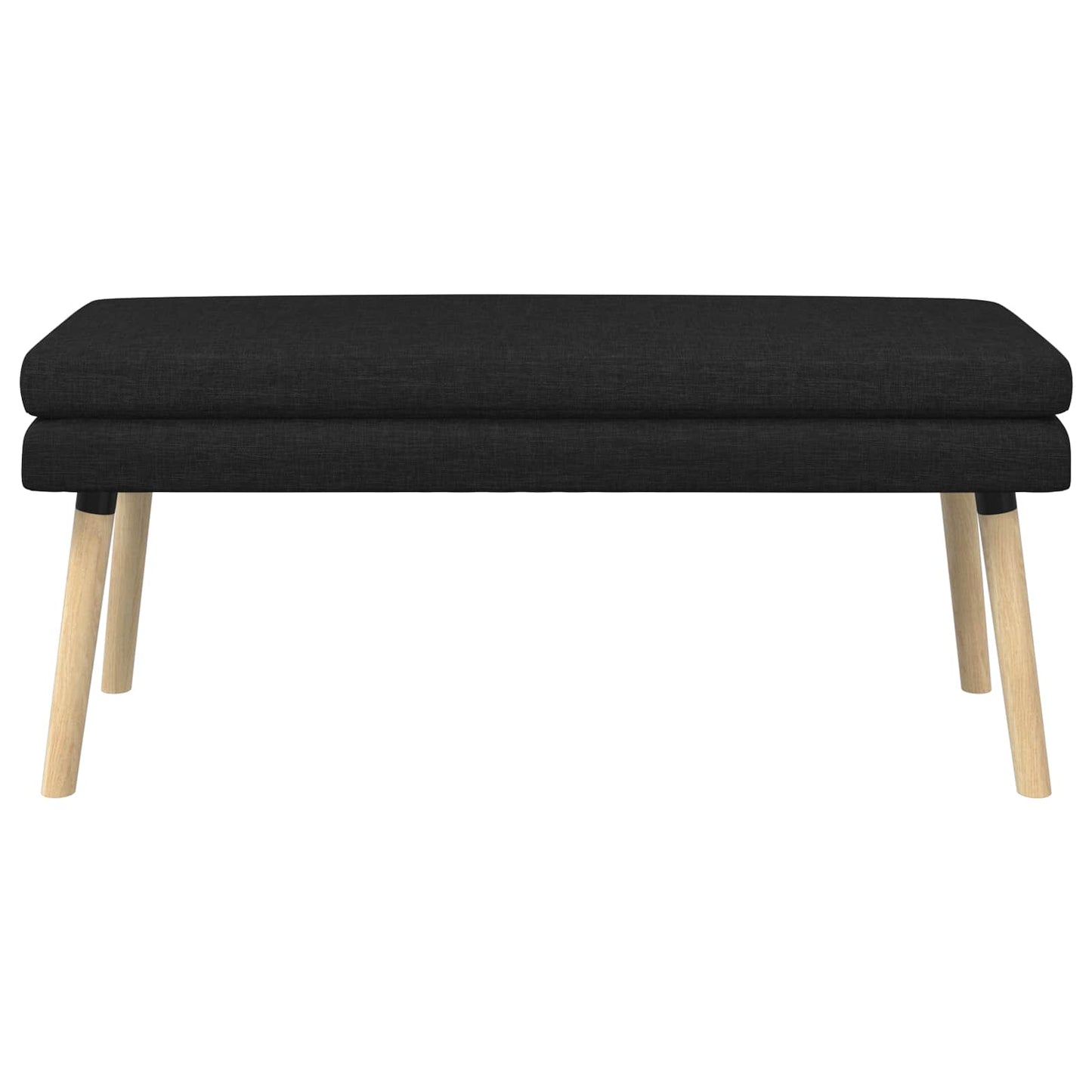 vidaXL Διπλή Επίστρωση Πάγκος Μαύρο 110 x 40 x 47 εκ. Ύφασμα