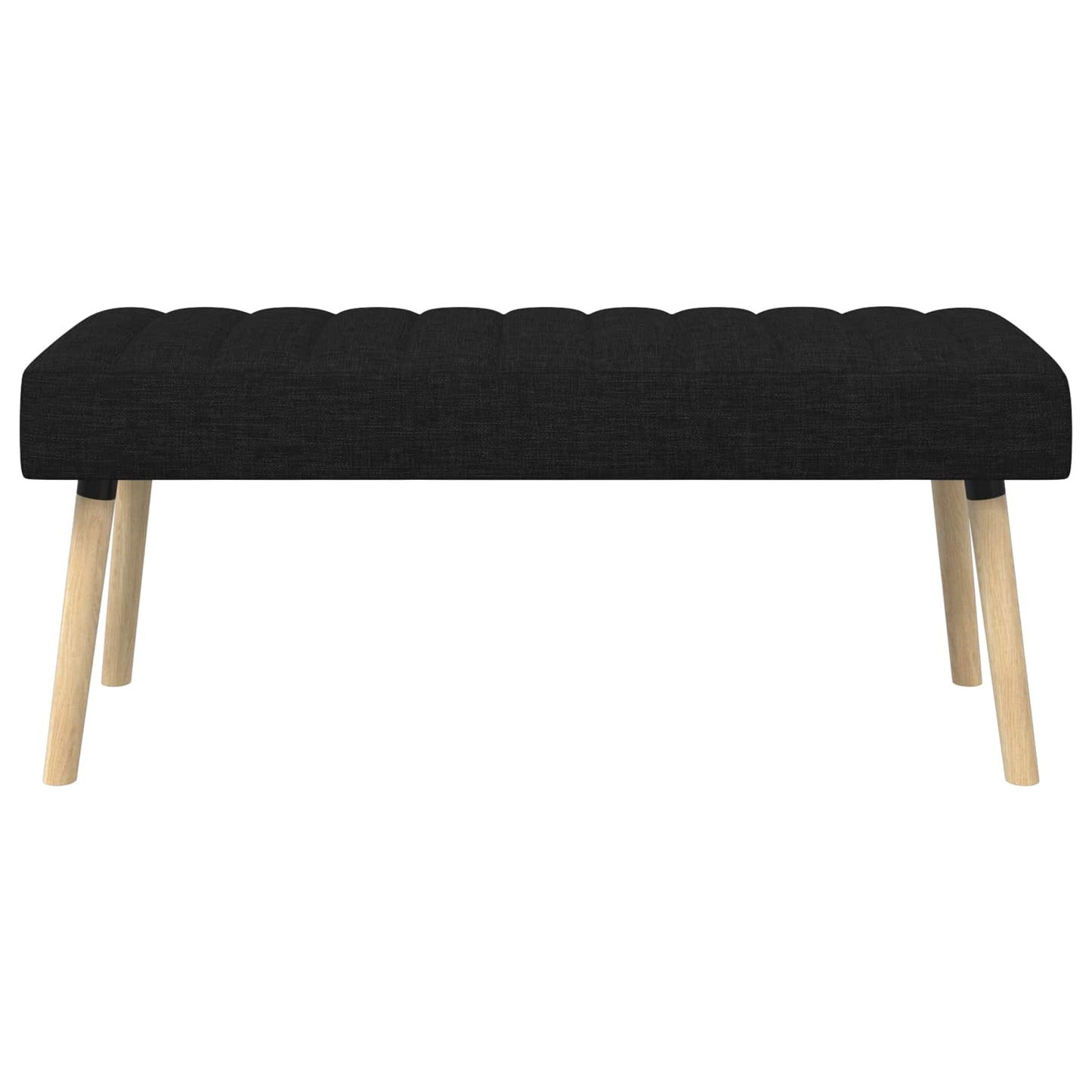 vidaXL Πάγκος με Καναλεύματα Μαύρο 110 x 40 x 46 cm Ύφασμα