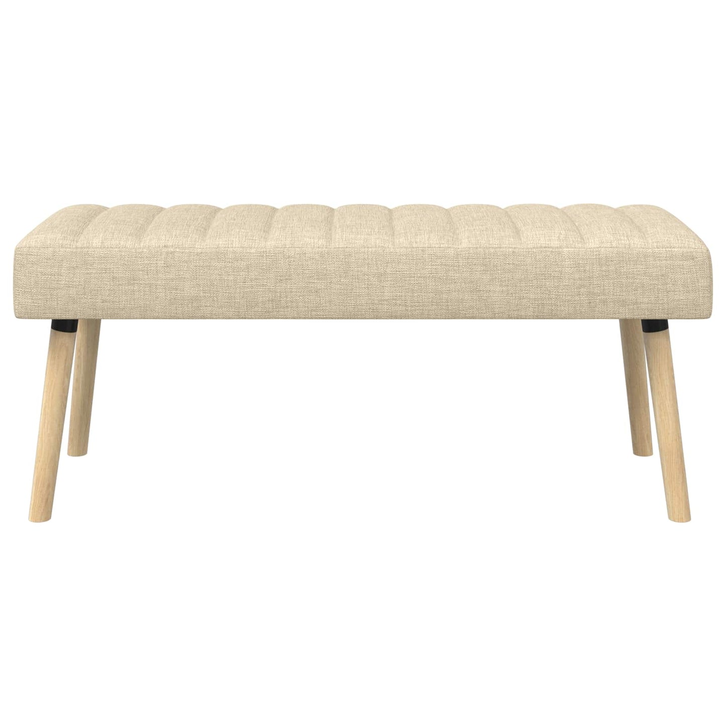 vidaXL Πάγκος με Καναλεύματα Κρεμ 110 x 40 x 46 cm Ύφασμα