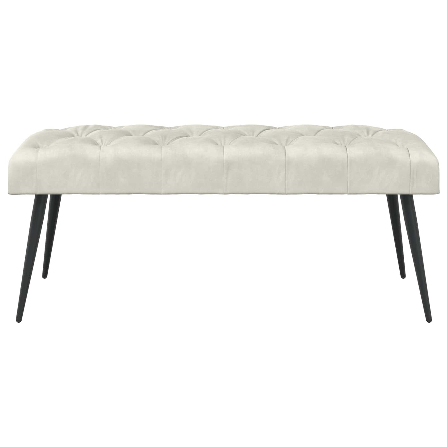 vidaXL Πάγκος με κουμπωτές επιφάνειες Κρεμ 110 x 40 x 46 cm Βελούδο