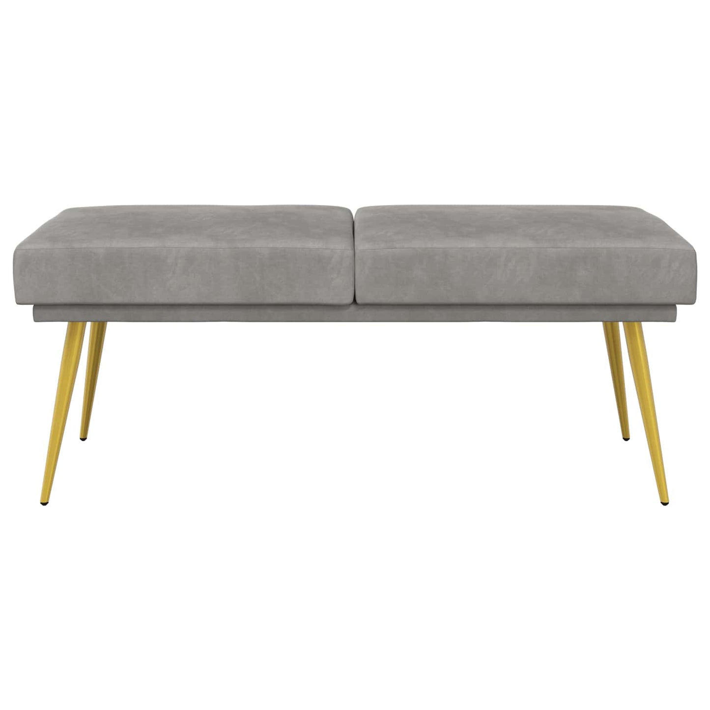 vidaXL Διπλή Επίστρωση Πάγκος Ανοιχτό γκρι 120 x 45 x 46 εκ Βελούδο