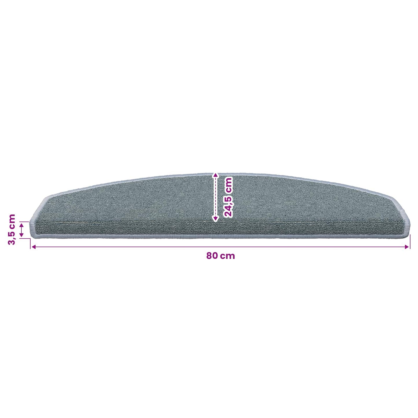 vidaXL Αυτοκόλλητα Ματ Σκαλοπατιών 15 τμχ. 80 x 24,5 x 3,5 εκ. Θαλασσί