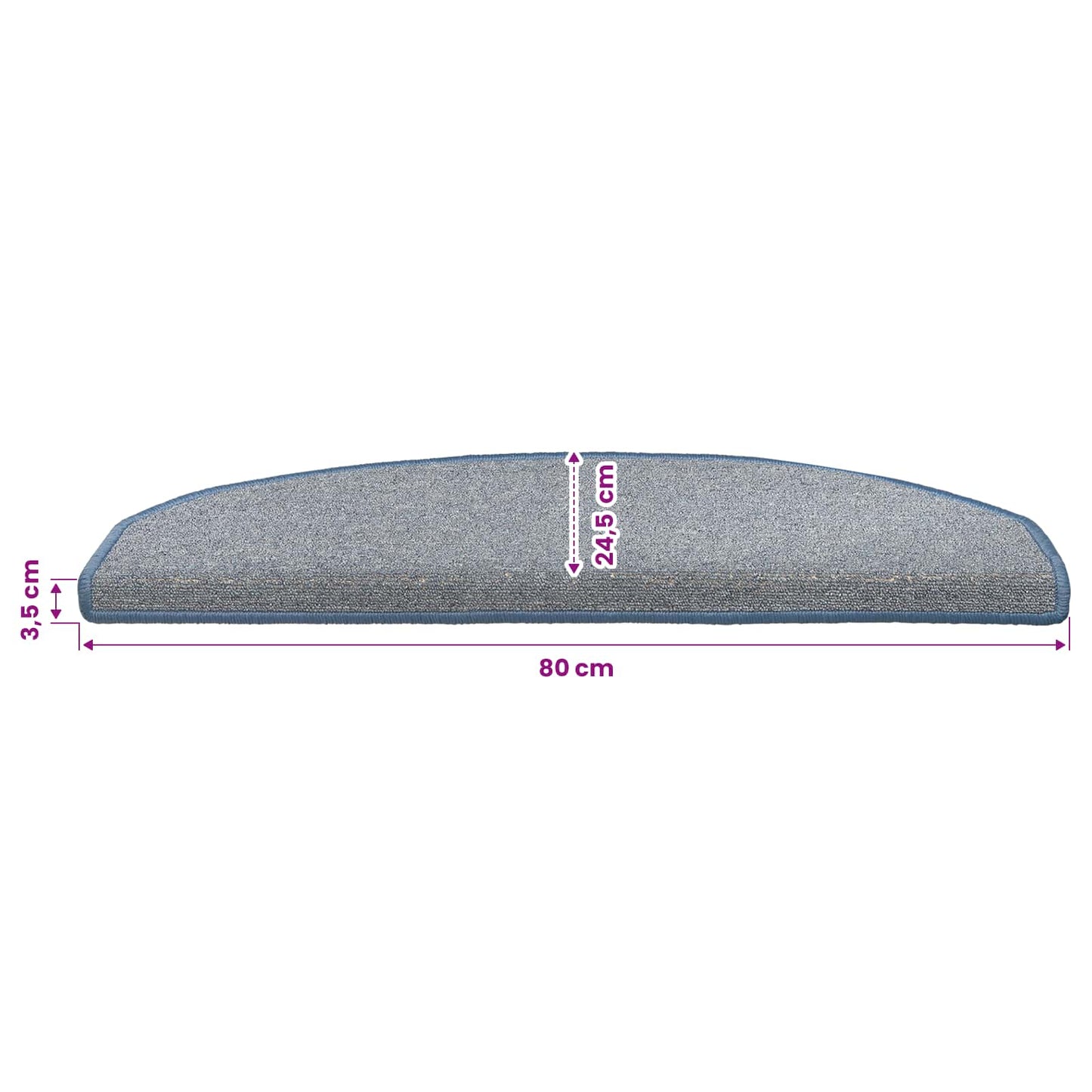 vidaXL Αυτοκόλλητα Ματ Σκαλοπατιών 15 τμχ. 80 x 24,5 x 3,5 εκ.