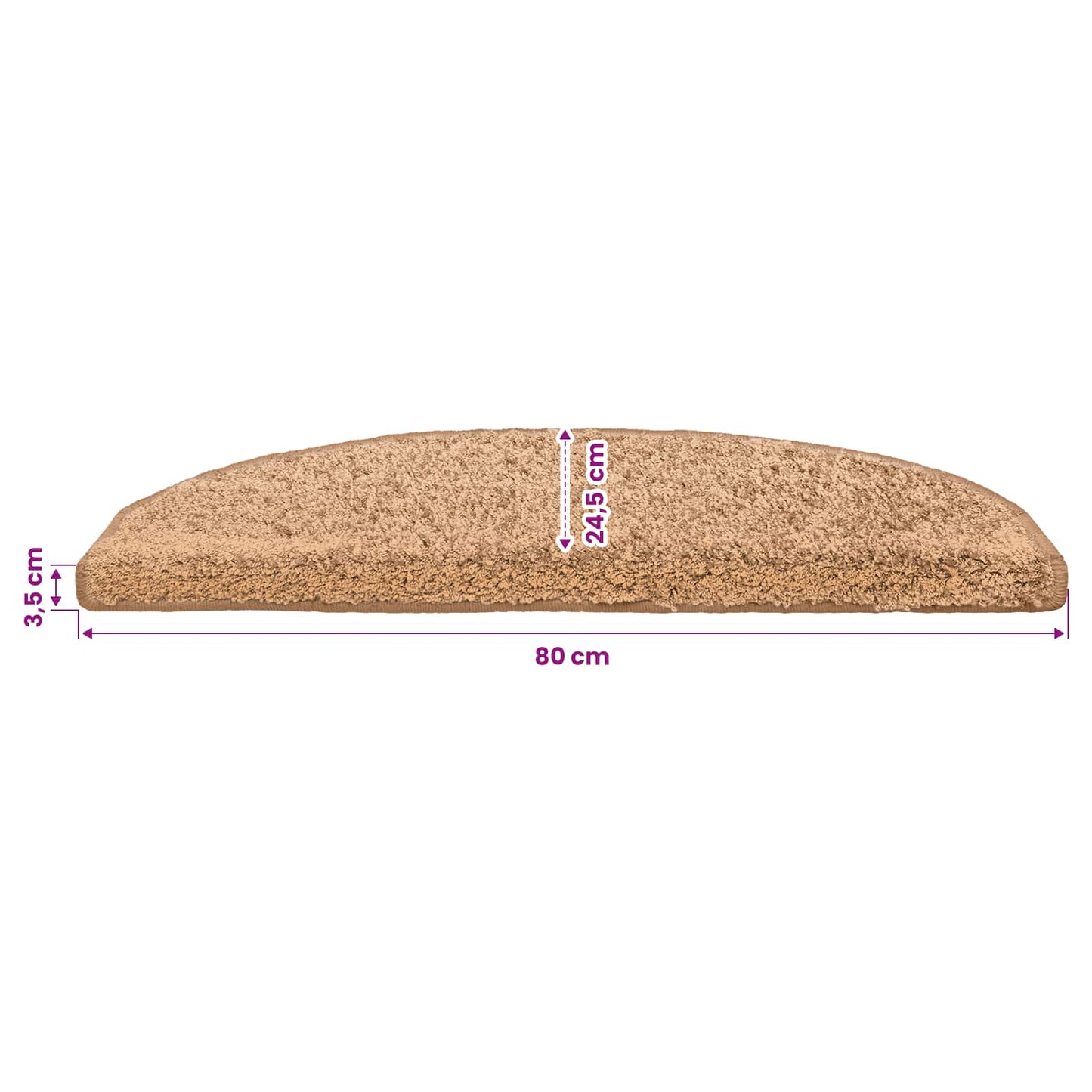 vidaXL Αυτοκόλλητα Ματ Σκαλοπατιών 15 τμχ. 80 x 24,5 x 3,5 εκ. Μπεζ