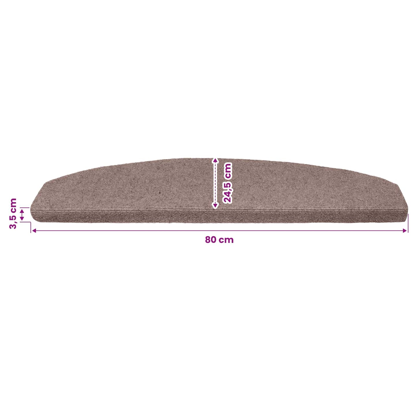 vidaXL Αυτοκόλλητα Ματ Σκαλοπατιών 15 τμχ. 80 x 24,5 x 3,5 εκ. Μπεζ