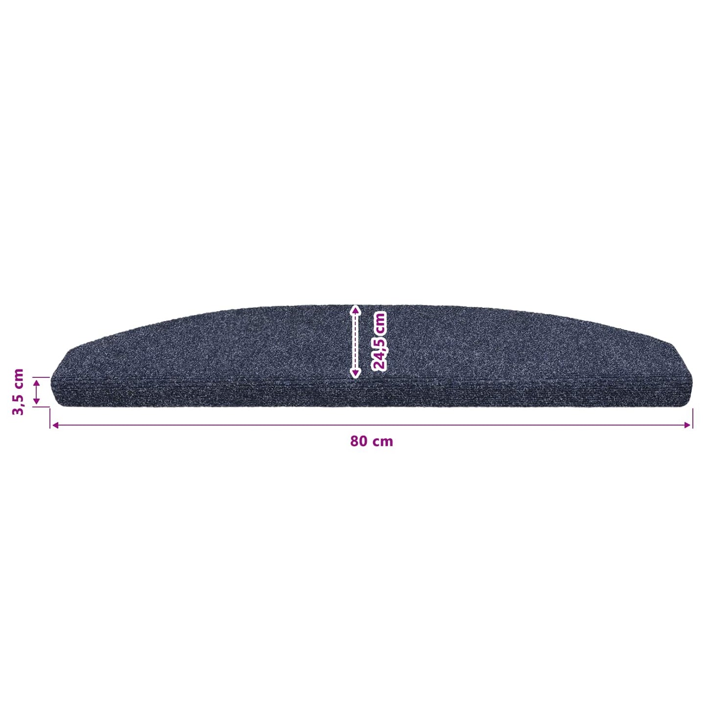 vidaXL Αυτοκόλλητα Ματ Σκαλοπατιών 15 τμχ. 80 x 24,5 x 3,5 εκ. Μπλε