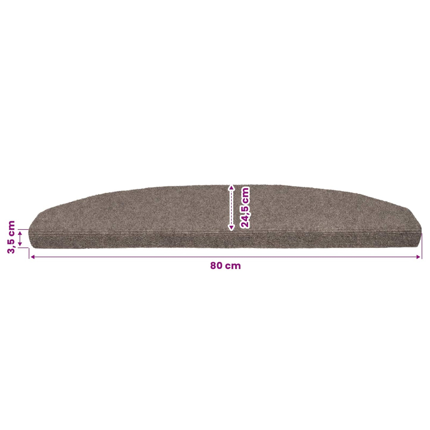 vidaXL Αυτοκόλλητα Ματ Σκαλοπατιών 15 τεμ. 80 x 24,5 x 3,5 εκ. Μόκα