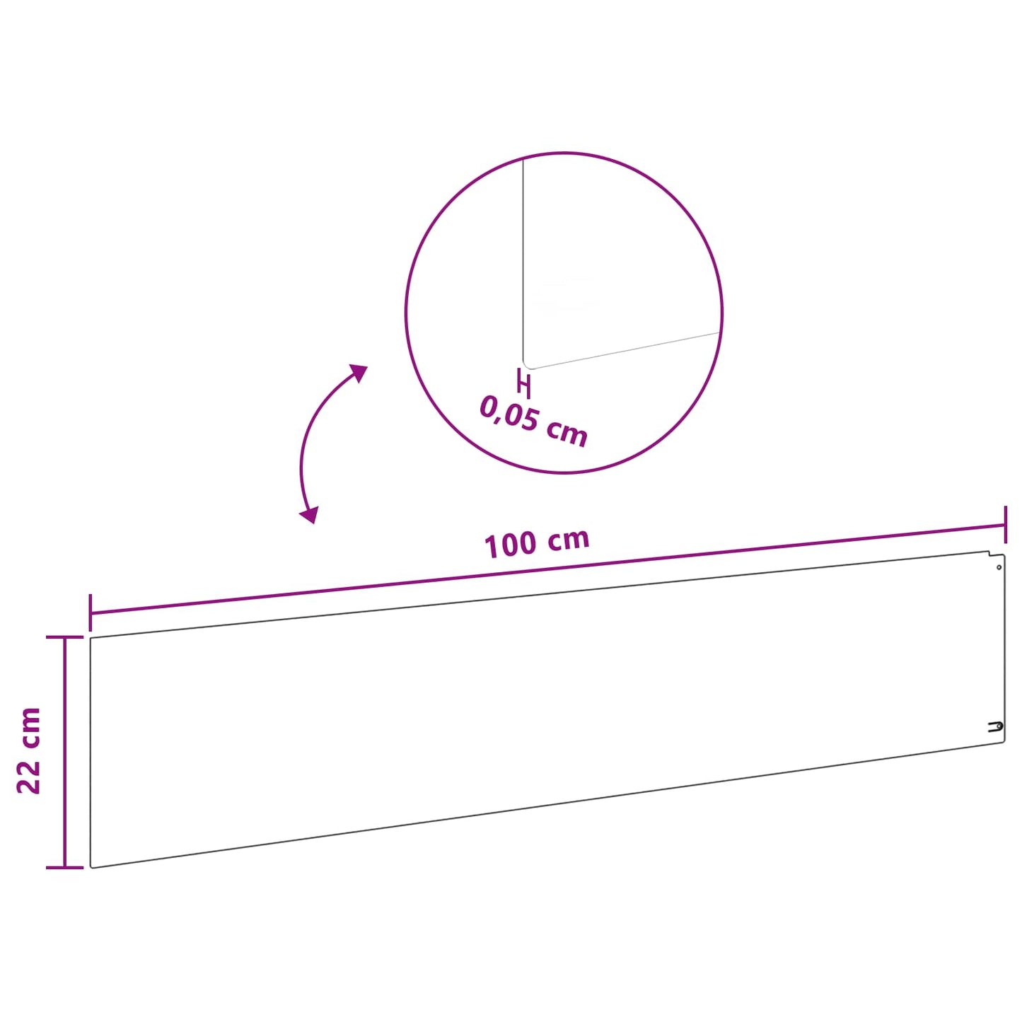 vidaXL Περίγραμμα γκαζόν 10 τμχ. 100 x 22 εκ Ατσάλι Ασημί