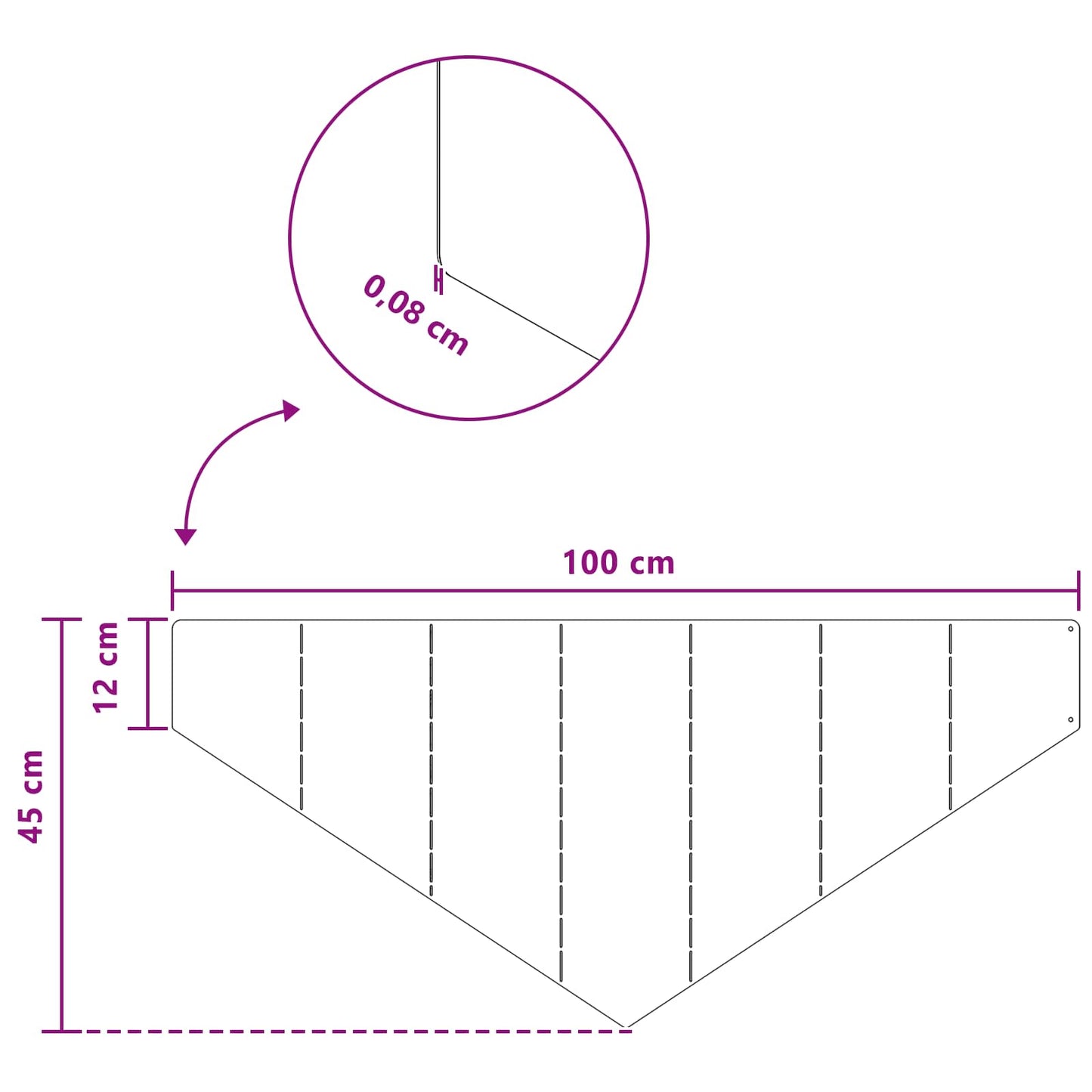 vidaXL Περίγραμμα γκαζόν 4 τμχ. 100 x 45 cm Ατσάλι Ασημί