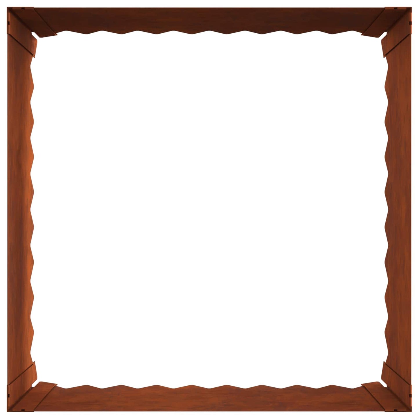 vidaXL Περίγραμμα γκαζόν 60 x 60 x 35 cm Ατσάλι Σκ rusty