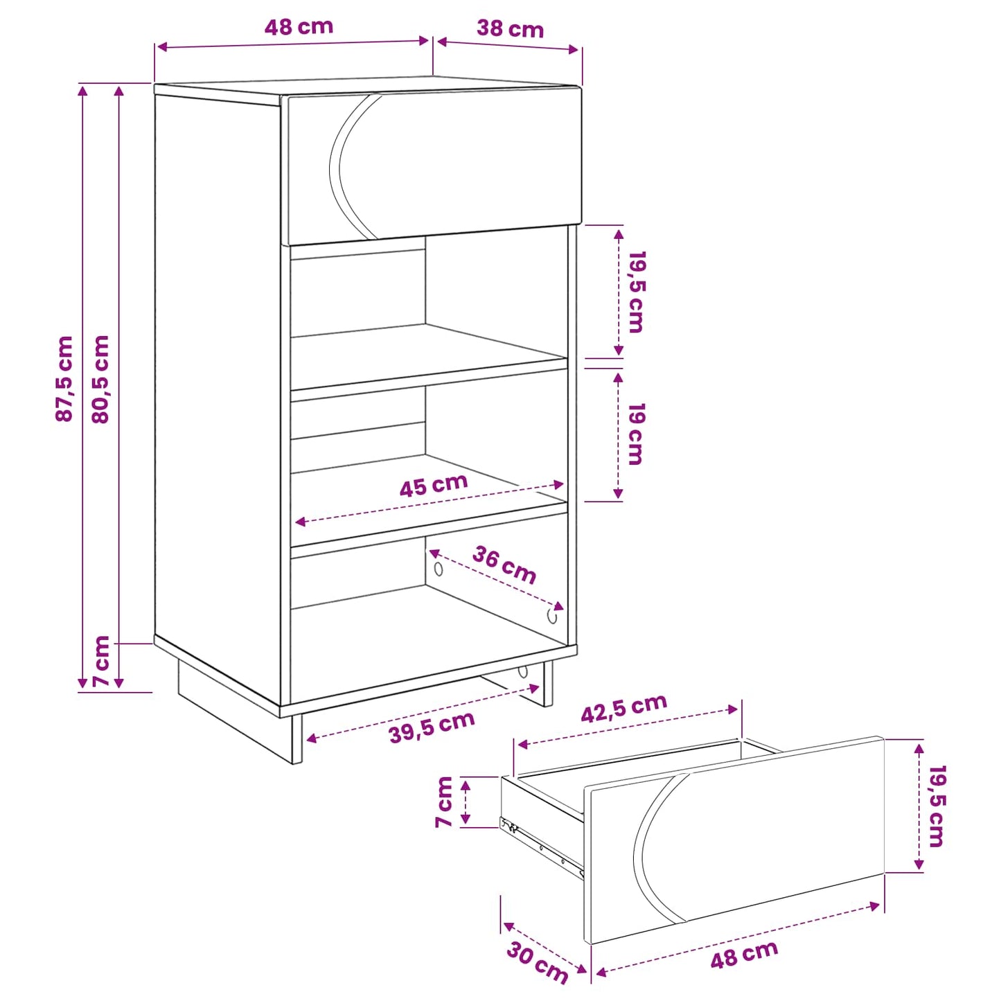 vidaXL Ντουλάπα Παπουτσιών 48 x 38 x 87,5 εκ. Επεξεργασμένο Ξύλο
