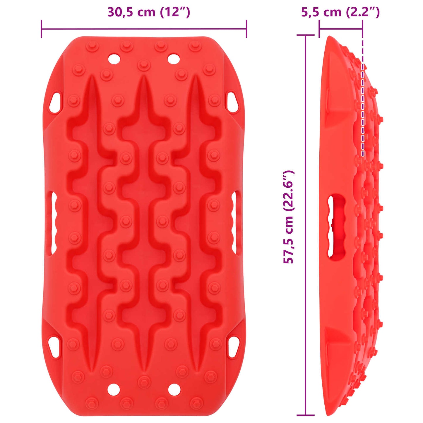 vidaXL Πίνακας πρόσφυσης 2 τμχ. Κόκκινο 57,5 x 30,5 x 5,5 εκ.