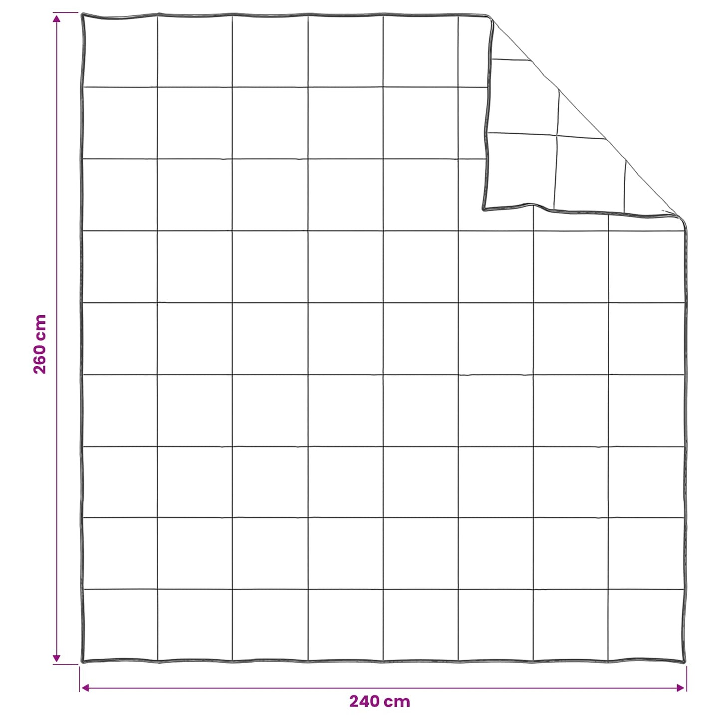 vidaXL Καλοκαιρινό Παπλωματοθήκη Μπεζ 240 x 260 εκ. 100% Φυσικός Καπόκ