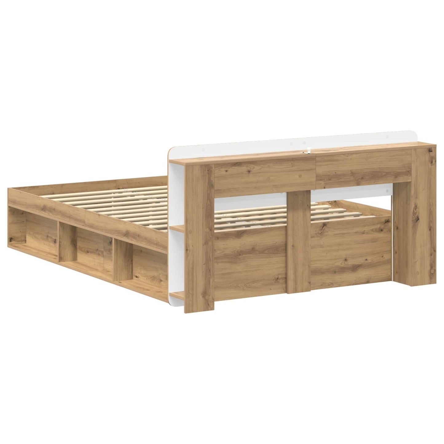vidaXL Σκελετός κρεβατιού με αποθήκευση Artisan Δρυς 150 x 200 cm