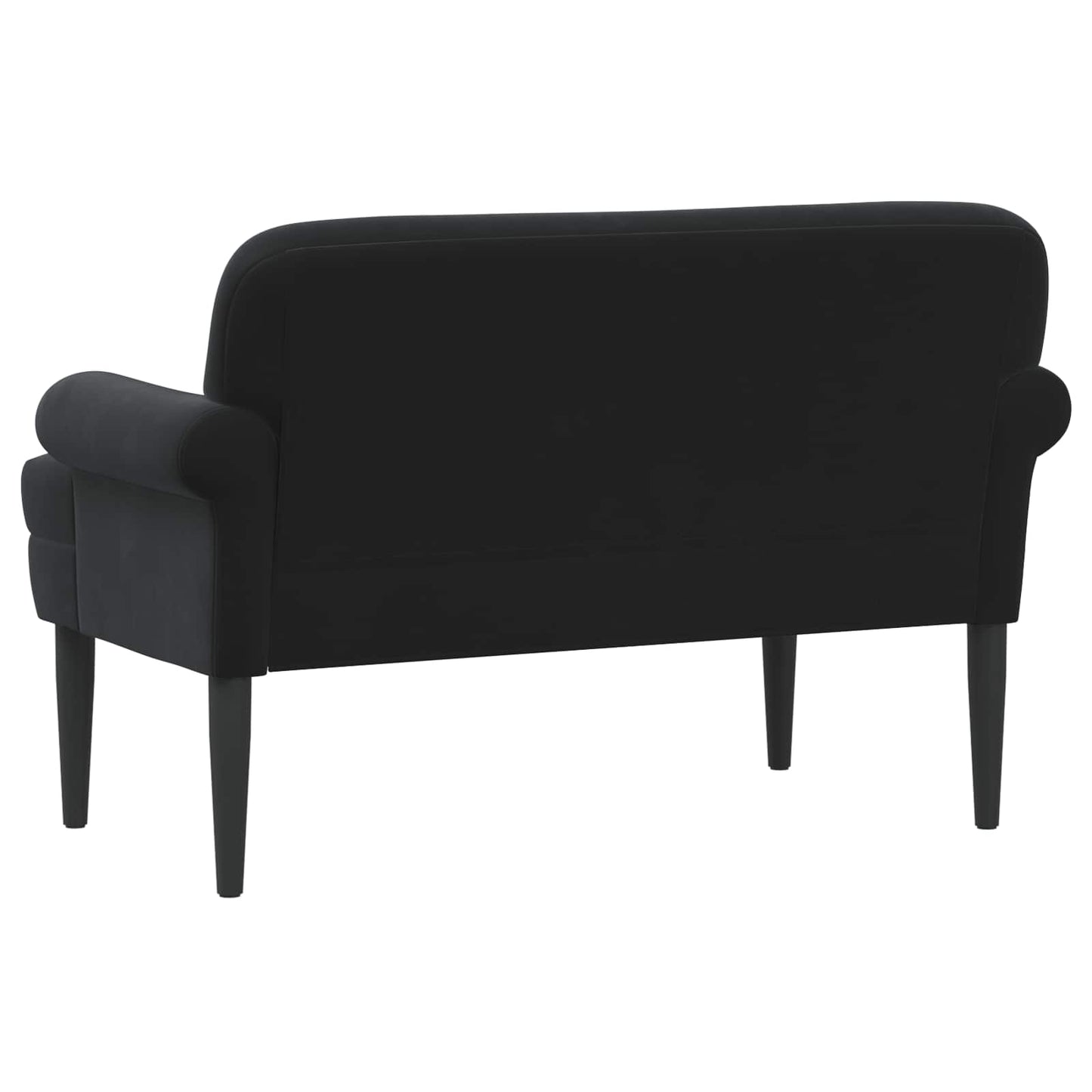 vidaXL Love seat με κουμπιά Μαύρο 120 x 66 x 78 εκ. Βελούδο