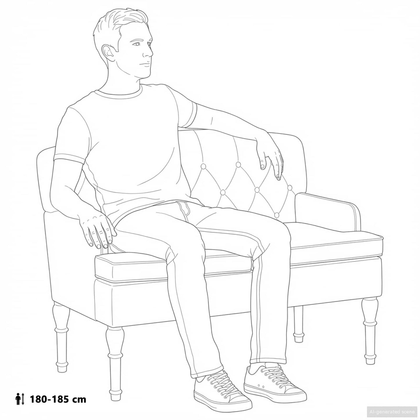 vidaXL Love seat με κουμπιά Κρεμ 111 x 65 x 79 εκ Βελούδο