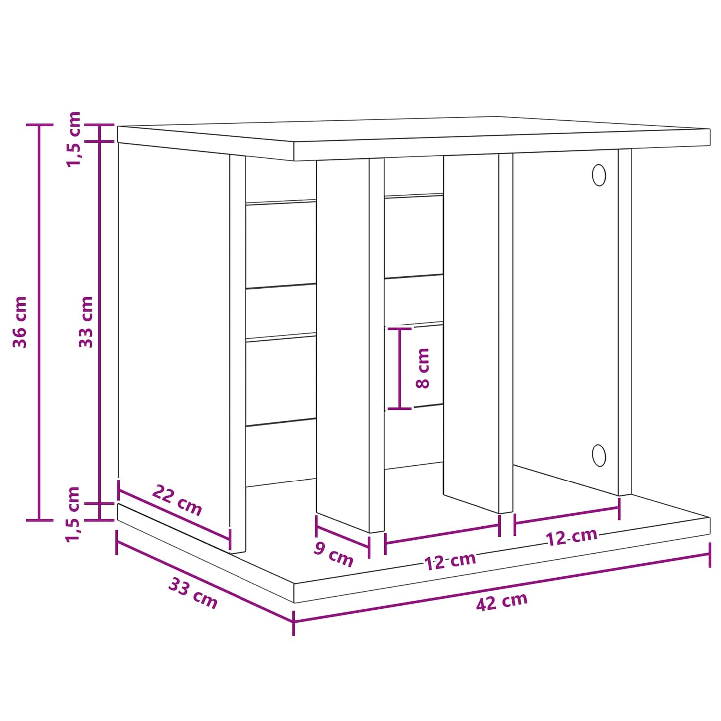 vidaXL Αποθήκευση Βινυλίου Sonoma Δρυς 42 x 33 x 36 εκ.