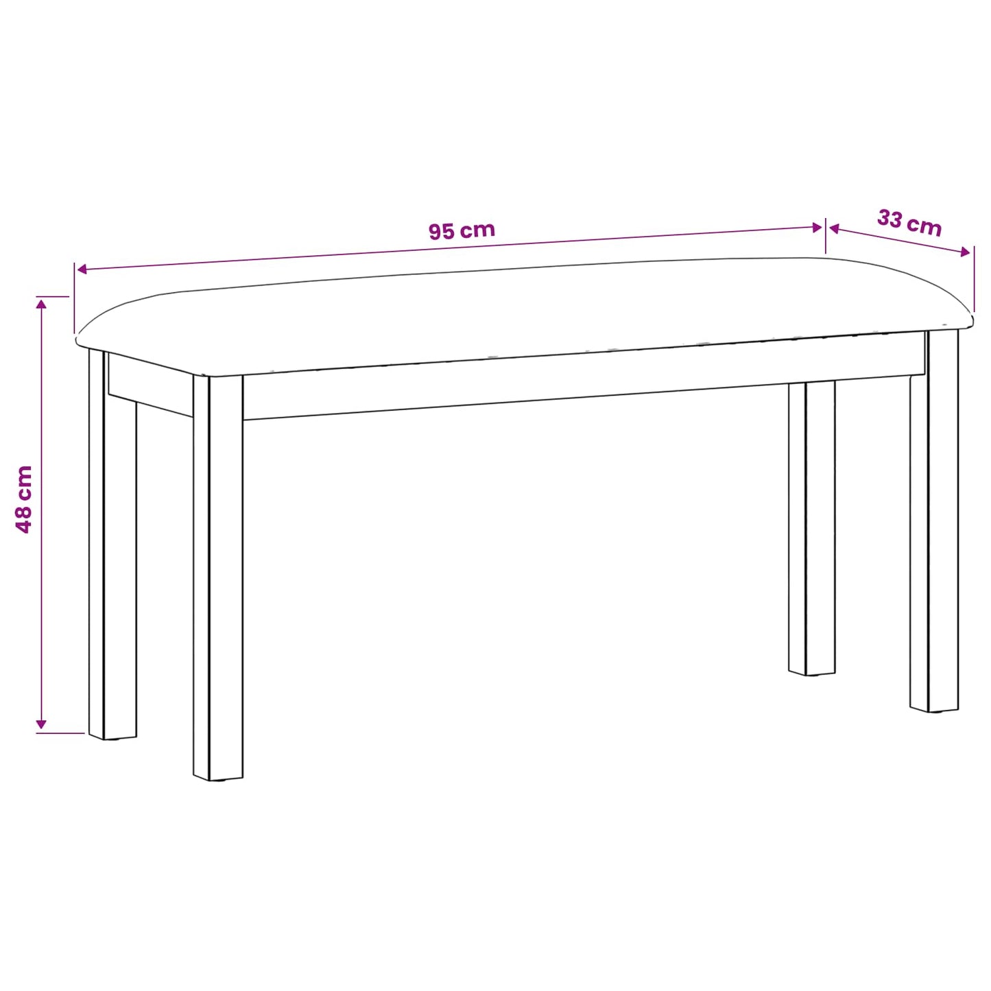 vidaXL Καθιστικό Σαλονιού 95 x 32 x 45 εκ. Στερεό Ξύλο Δρυός Μαύρο