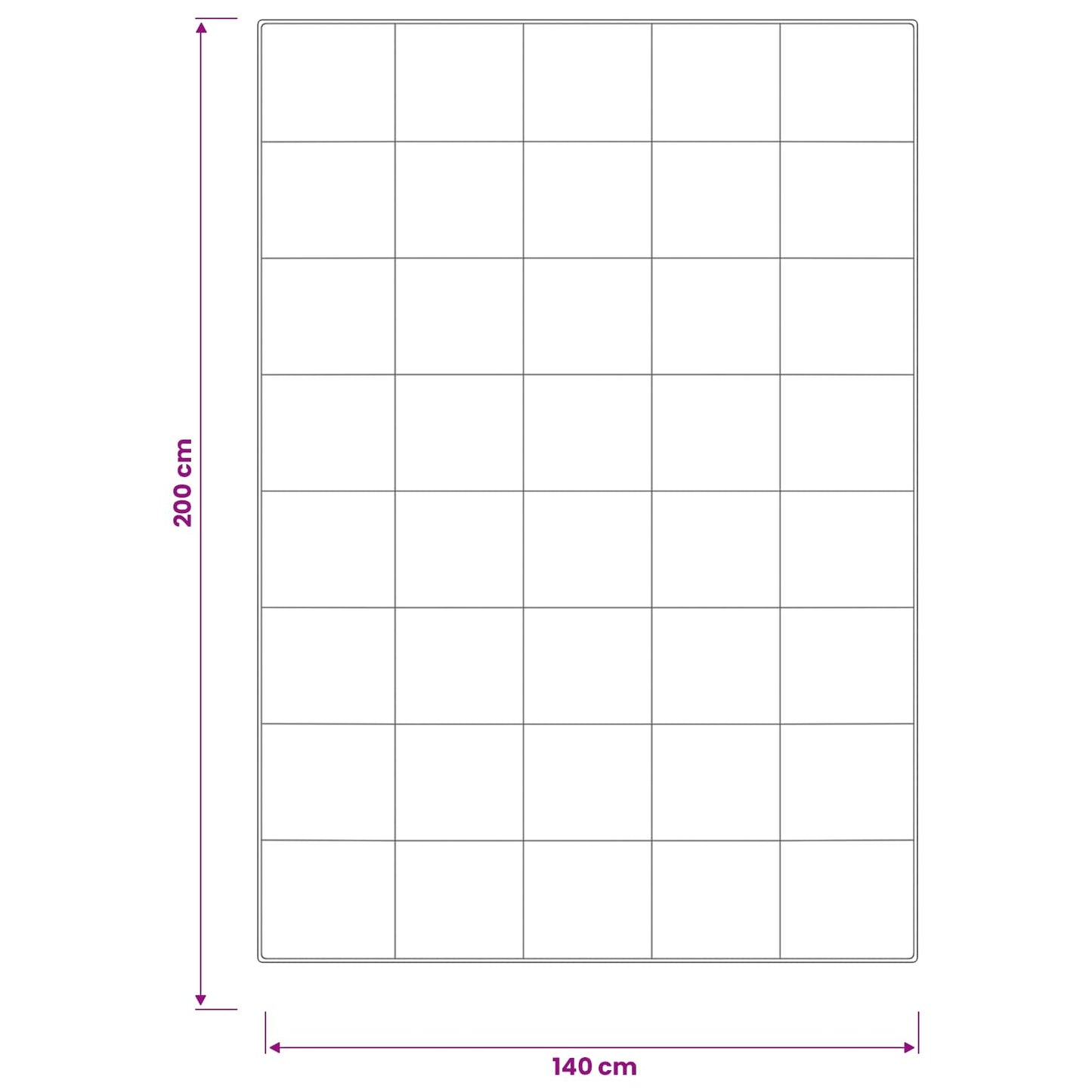 vidaXL Πάπλωμα TRIER 140x200 εκ. Καλοκαίρι 140 GSM Λευκό Υποαλλεργικό