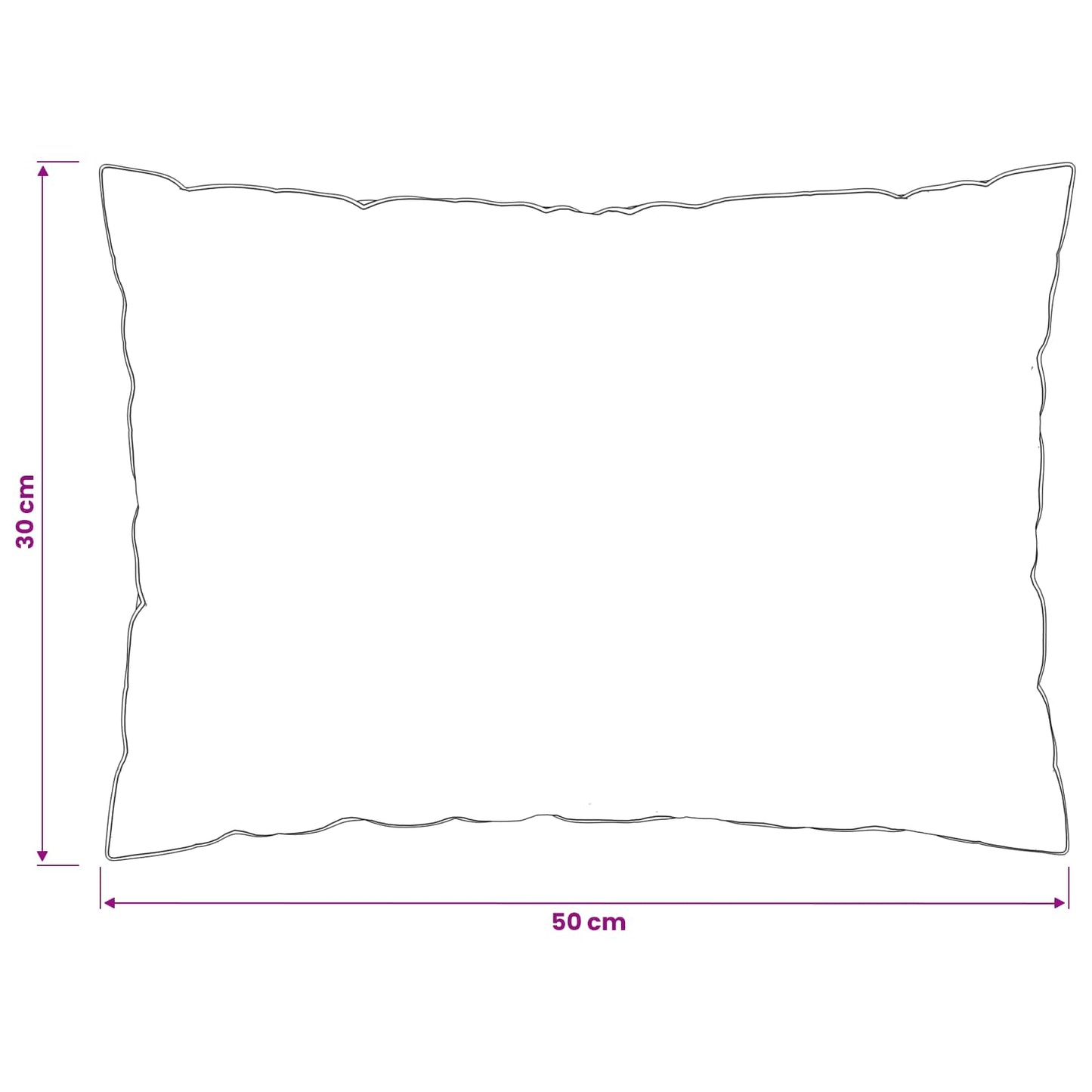 vidaXL Μαξιλάρι 2 τμχ. 30 x 50 cm Αυστραλιανό Μαλλί Λευκό