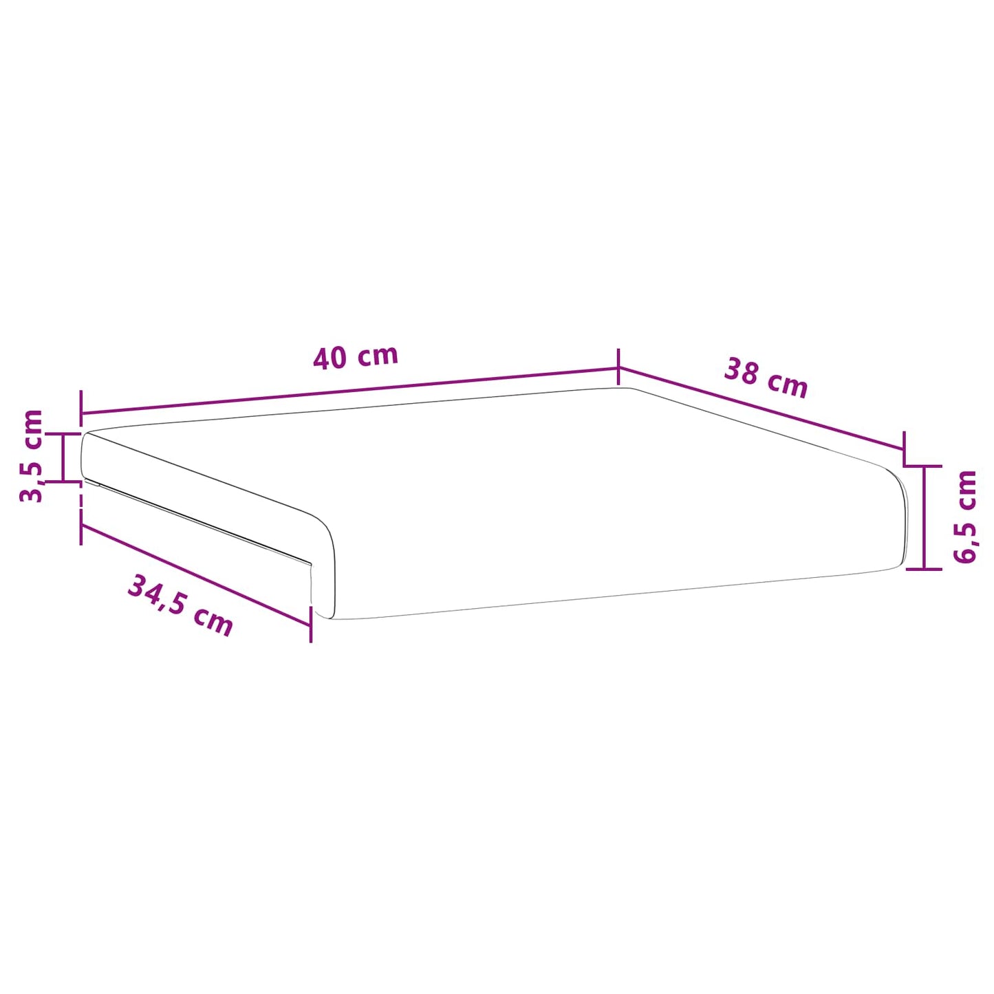 vidaXL Μαξιλάρι πάγκου 2 τμχ. Υφασμάτινο Βελούδο Χακί Βάθος 35 εκ.