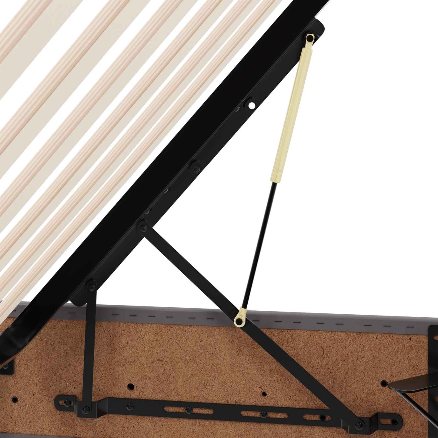 vidaXL Κρεβάτι Οθωμανικού Τύπου Γκρι 140 x 200 cm Τεχνητό Δέρμα