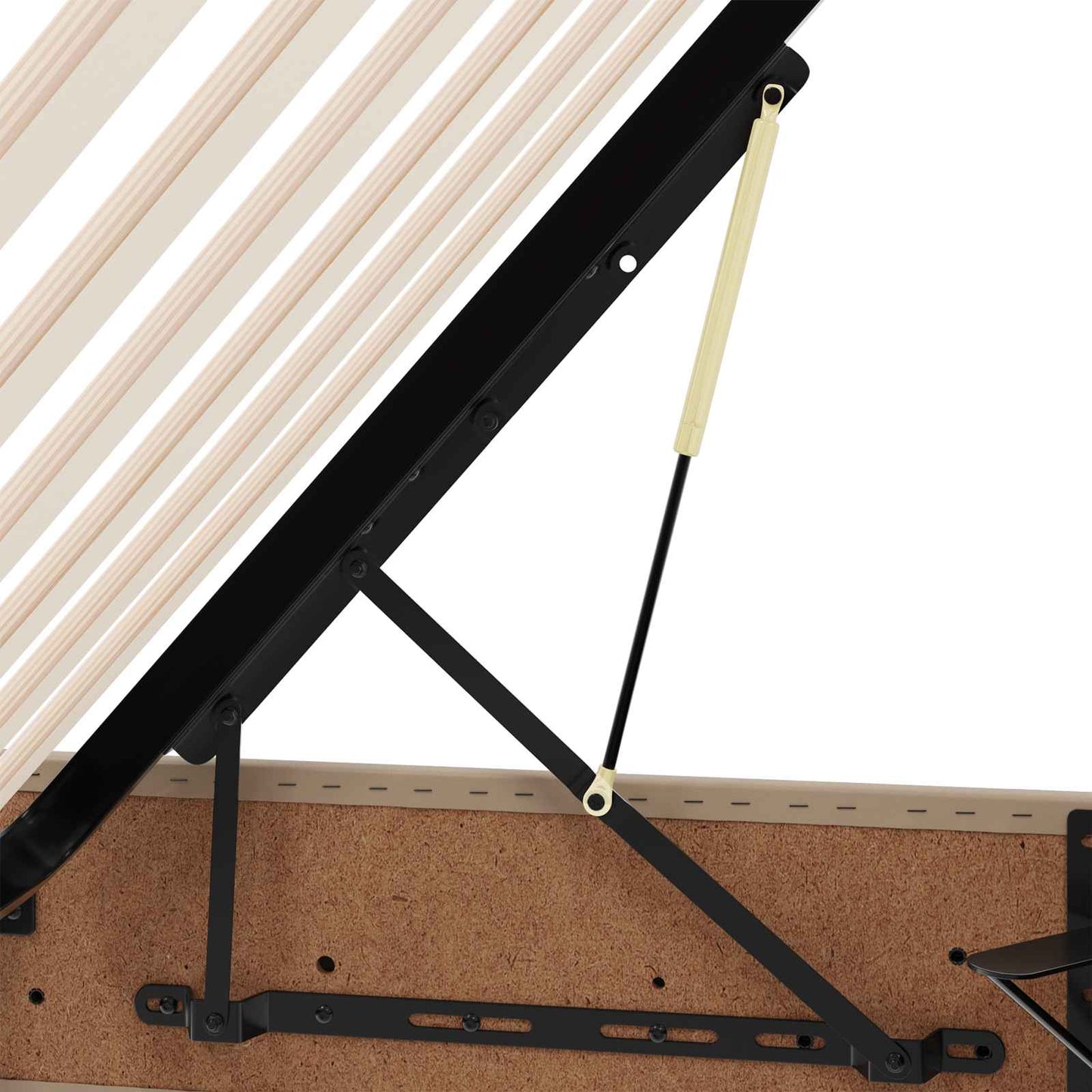 vidaXL Κρεβάτι Οθωμανικού Τύπου Καπουτσίνο 140 x 200 cm Τεχνητό Δέρμα